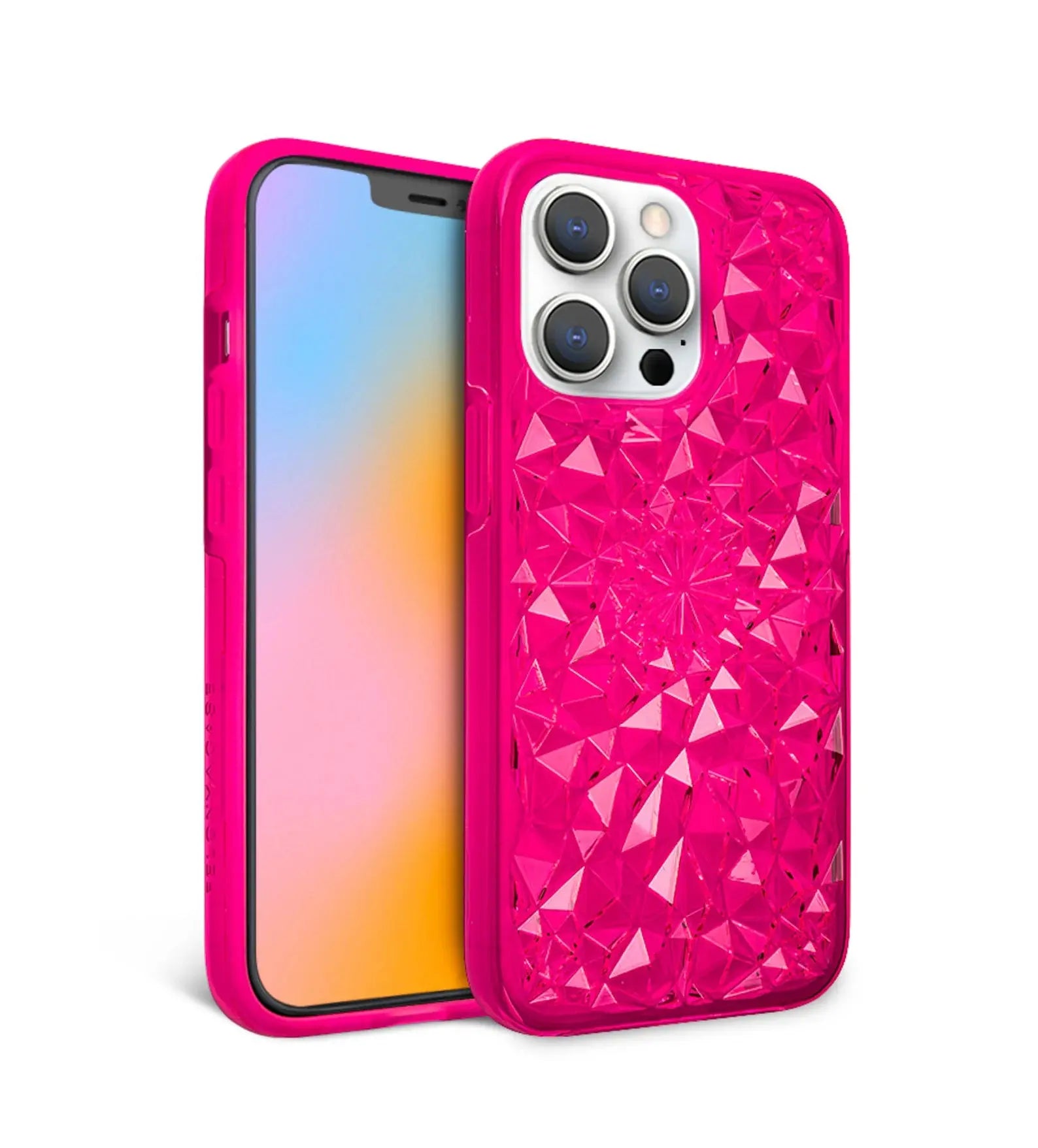 Neon Pink Kaleidoscope iPhone Case Anacotte