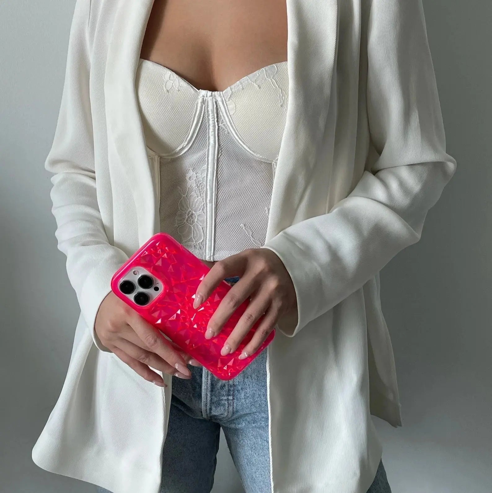 Neon Pink Kaleidoscope iPhone Case Anacotte