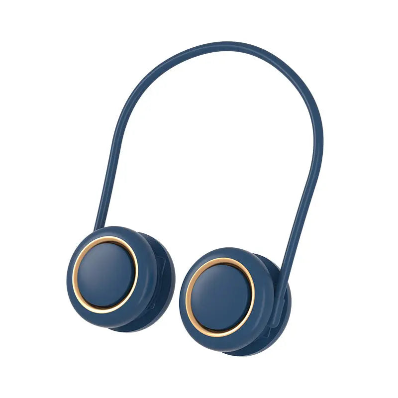 New usb storage hanging neck fan outdoor sports folding telescopic student portable mute lazy hanging neck fan Anacotte