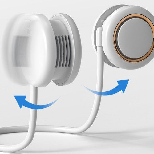 New usb storage hanging neck fan outdoor sports folding telescopic student portable mute lazy hanging neck fan Anacotte