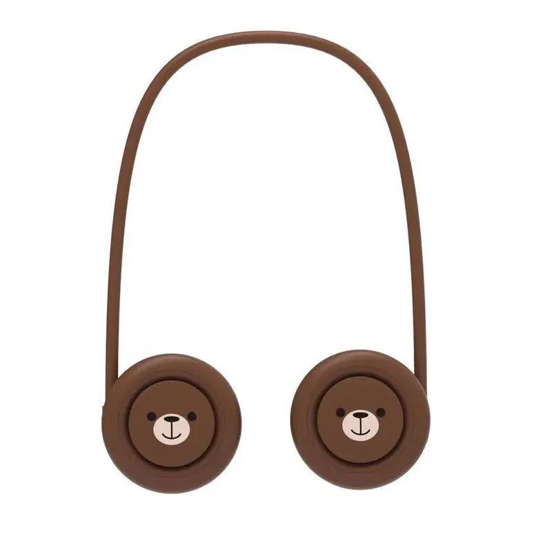 New usb storage hanging neck fan outdoor sports folding telescopic student portable mute lazy hanging neck fan Anacotte