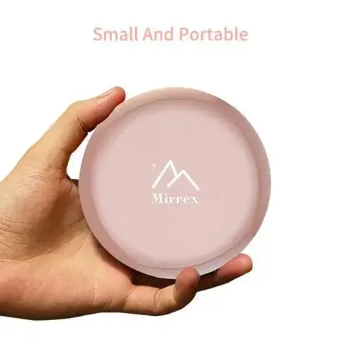 Portable lighted makeup mirror with Wireless Charging Base Mirrex