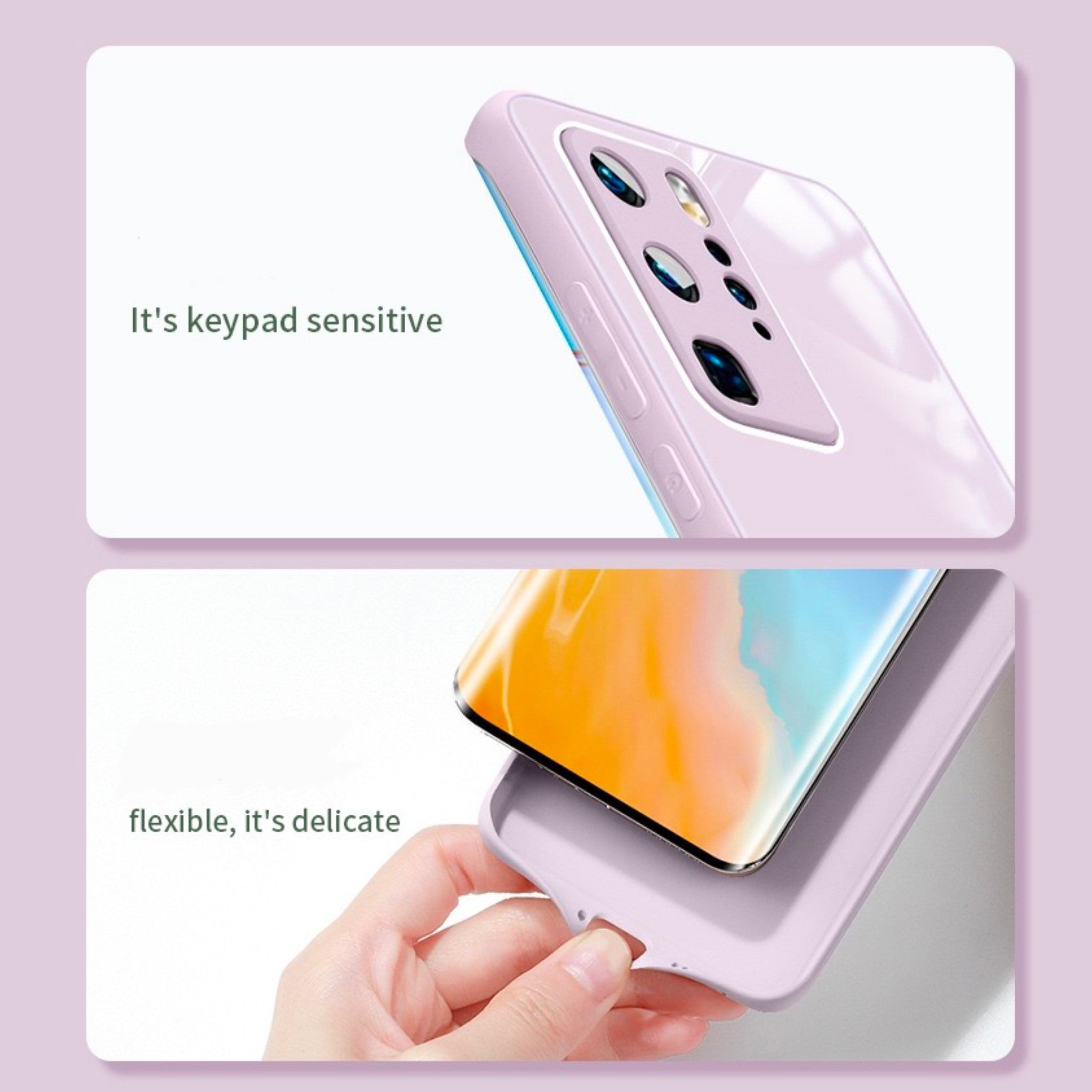 Suitable for Huawei P50pro liquid glass shell mate40 glory 50 lens all-inclusive nova78 mobile phone shell Anacotte