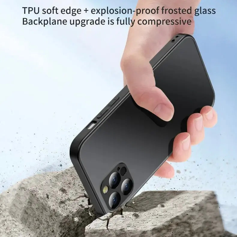 Temepoint Frosted Tempered Glass Phone Cover Anacotte