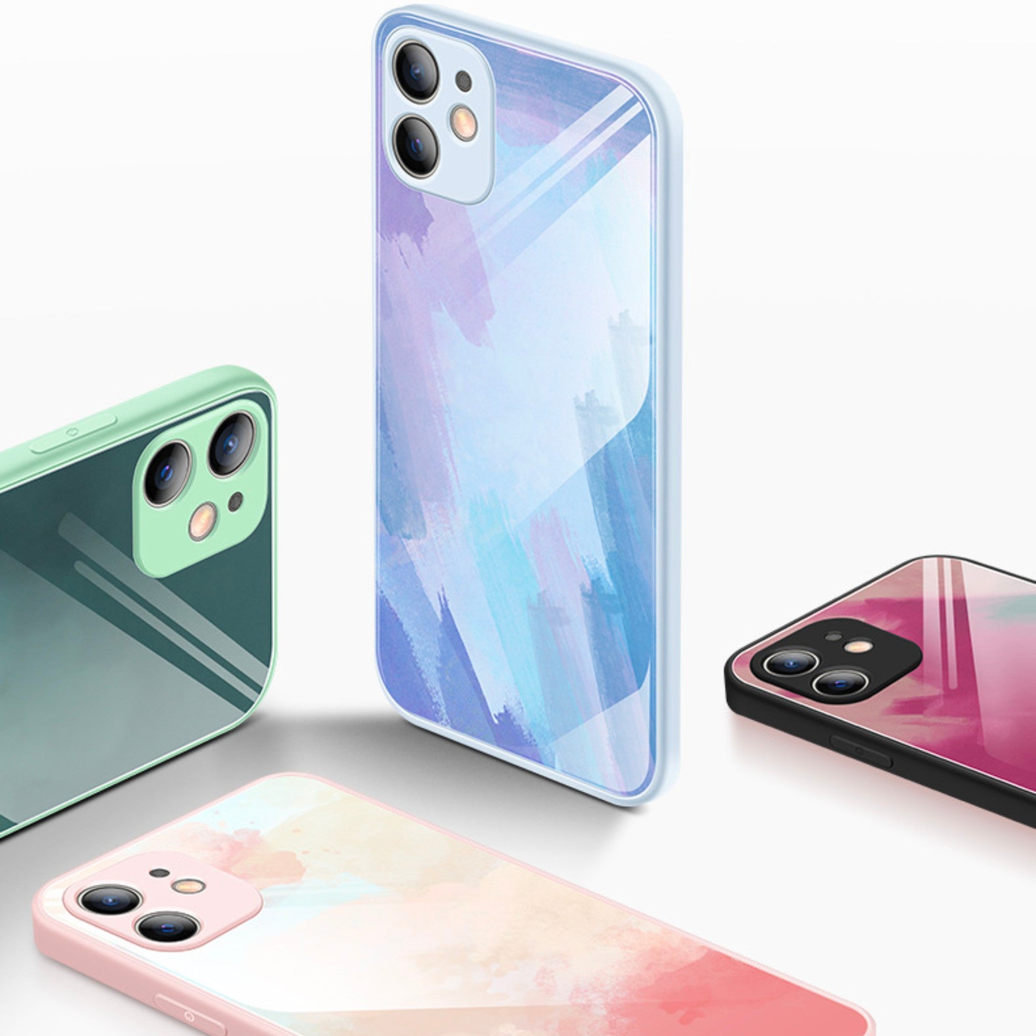 Temepoint Tempered Liquid Thin Glass iPhone Case with Lens protection Style 2 Anacotte