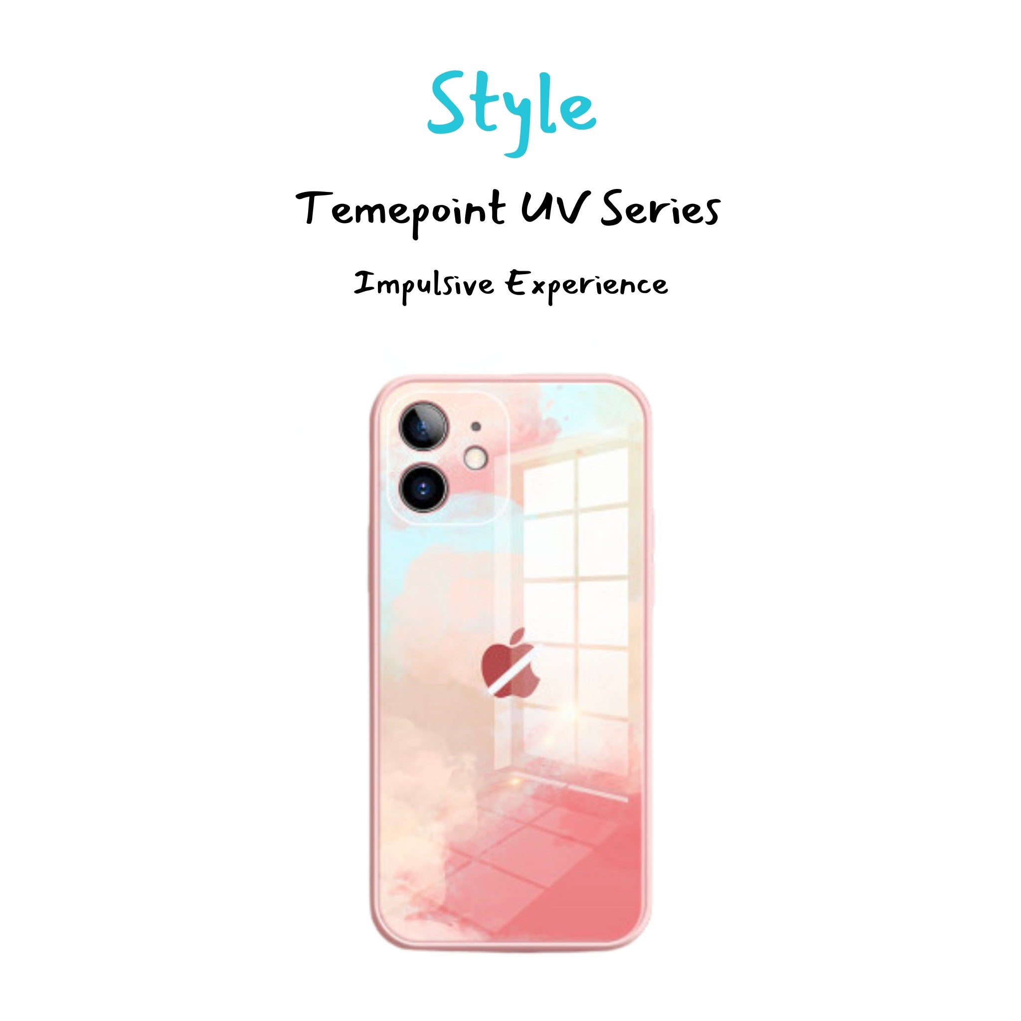 Temepoint Tempered Liquid Thin Glass iPhone Case with Lens protection Style 2 Anacotte