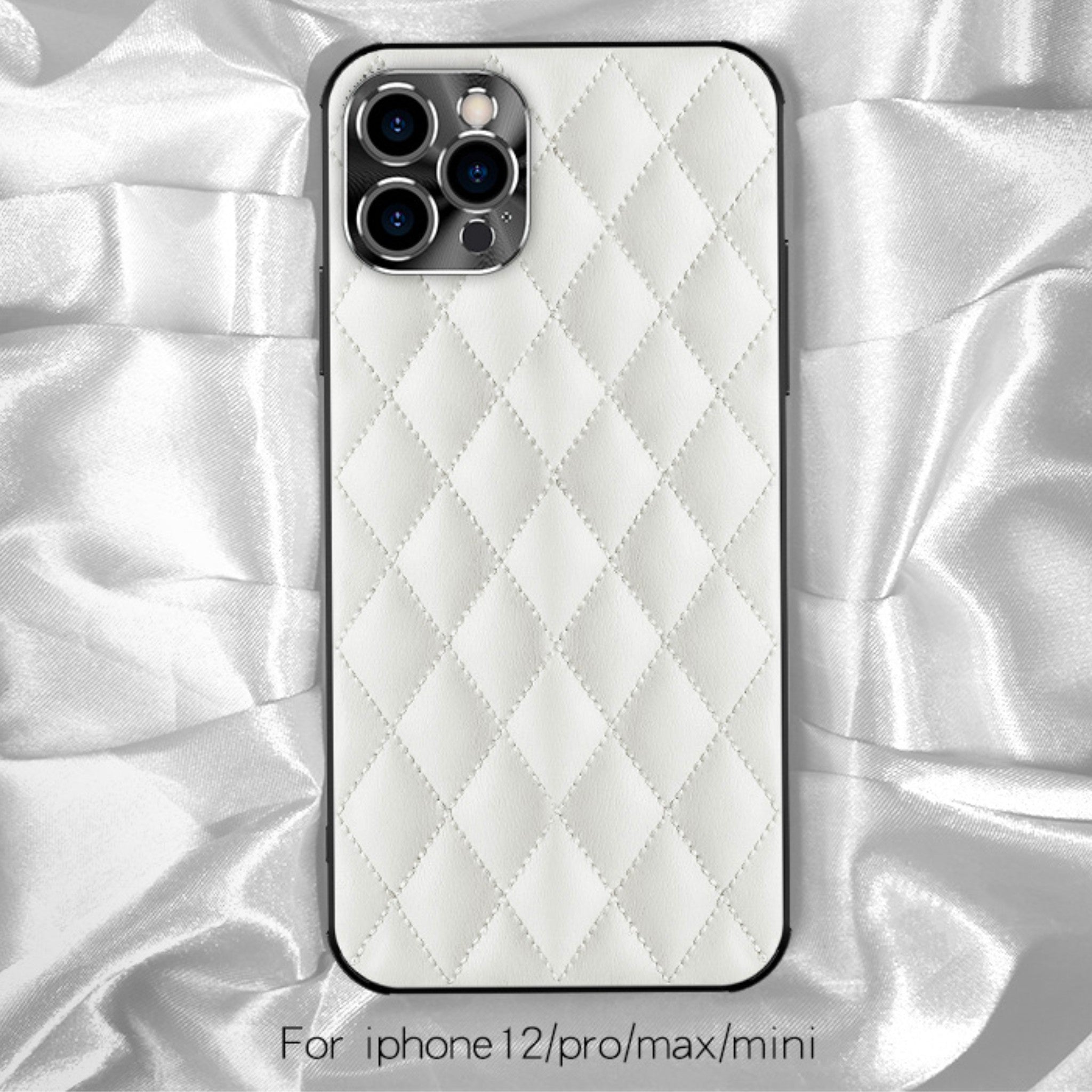 The new small fragrance style Lingge sheepskin is suitable for Apple 13 mobile phone shell iphone13 leather case iphone 14 Premium Sense Anacotte