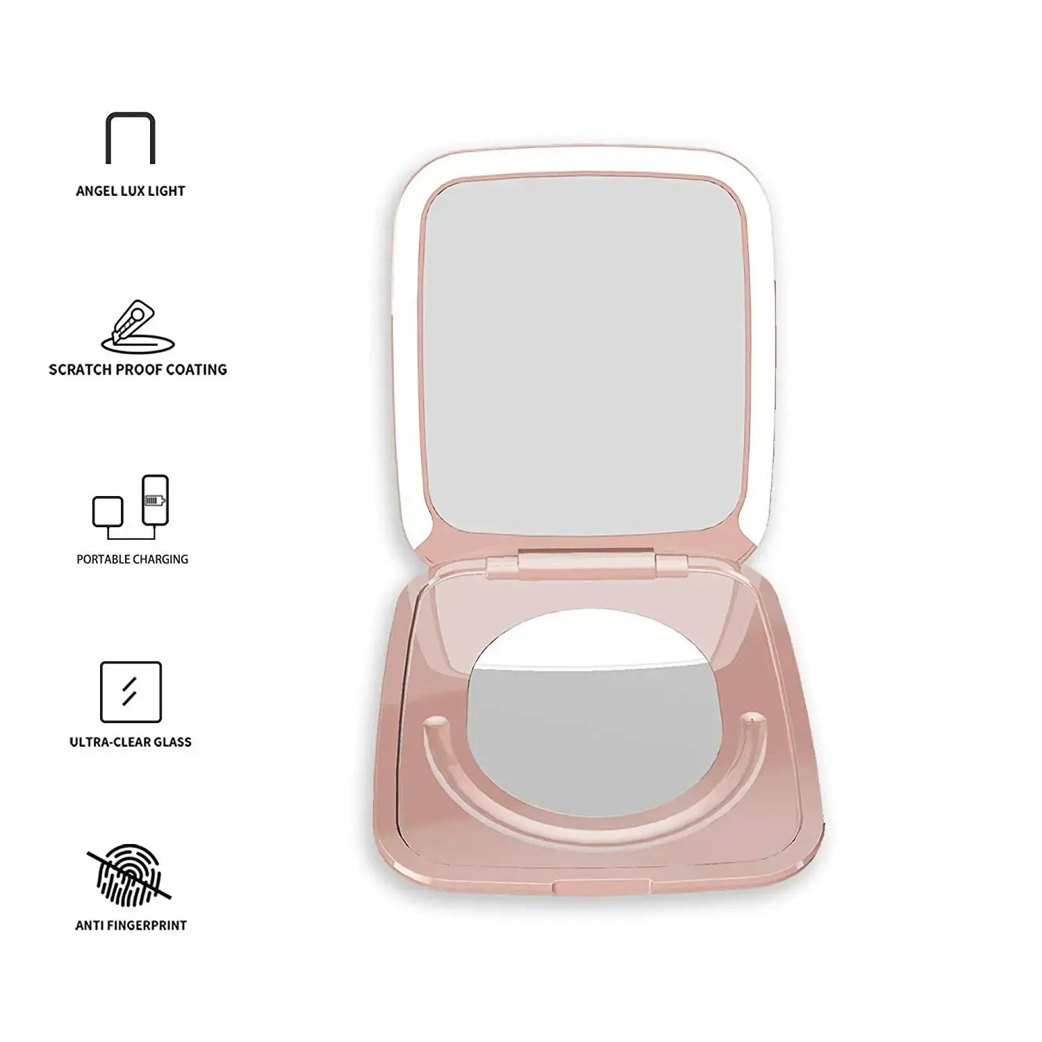 Touch Slider Control makeup mirror with portable charging and 5X magnifying Mirrex