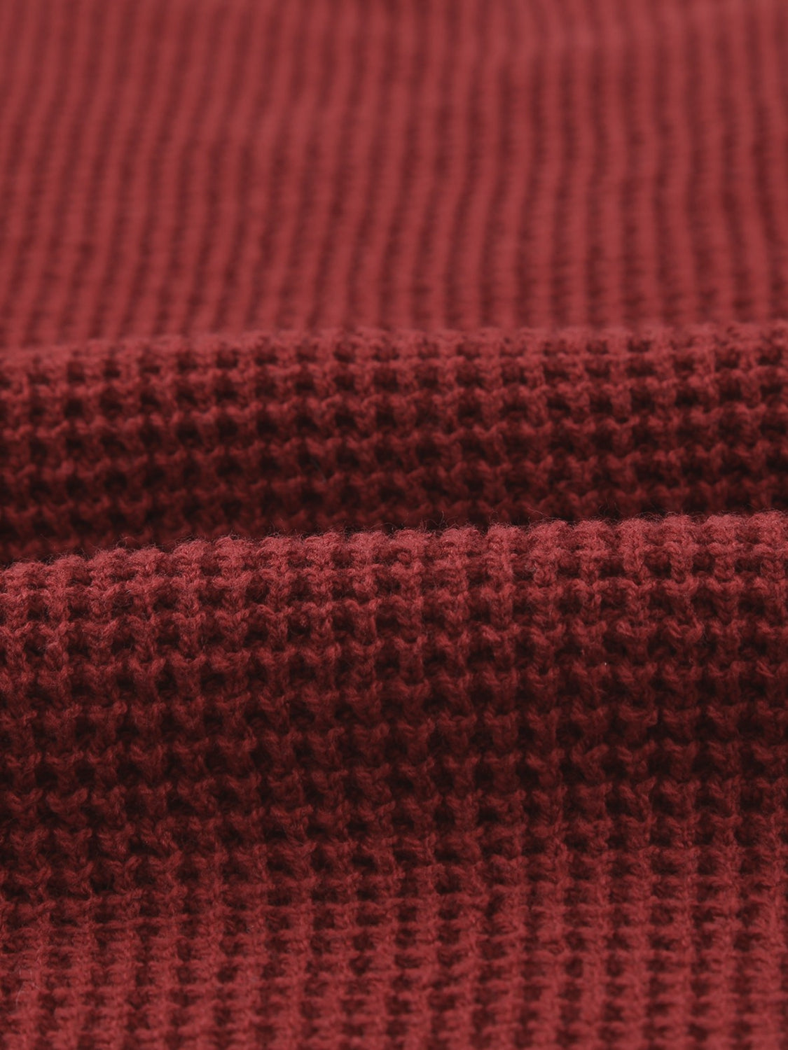 Crisscross Back Waffle-Knit Sweater