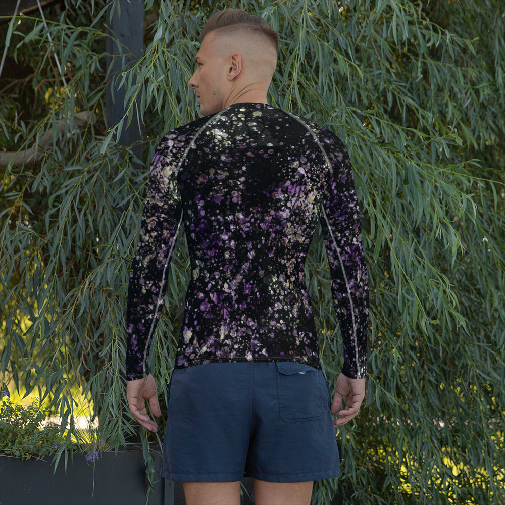 Anacotte Men's Hidden Floral Quick-Dry UPF 50+ Rash Guard