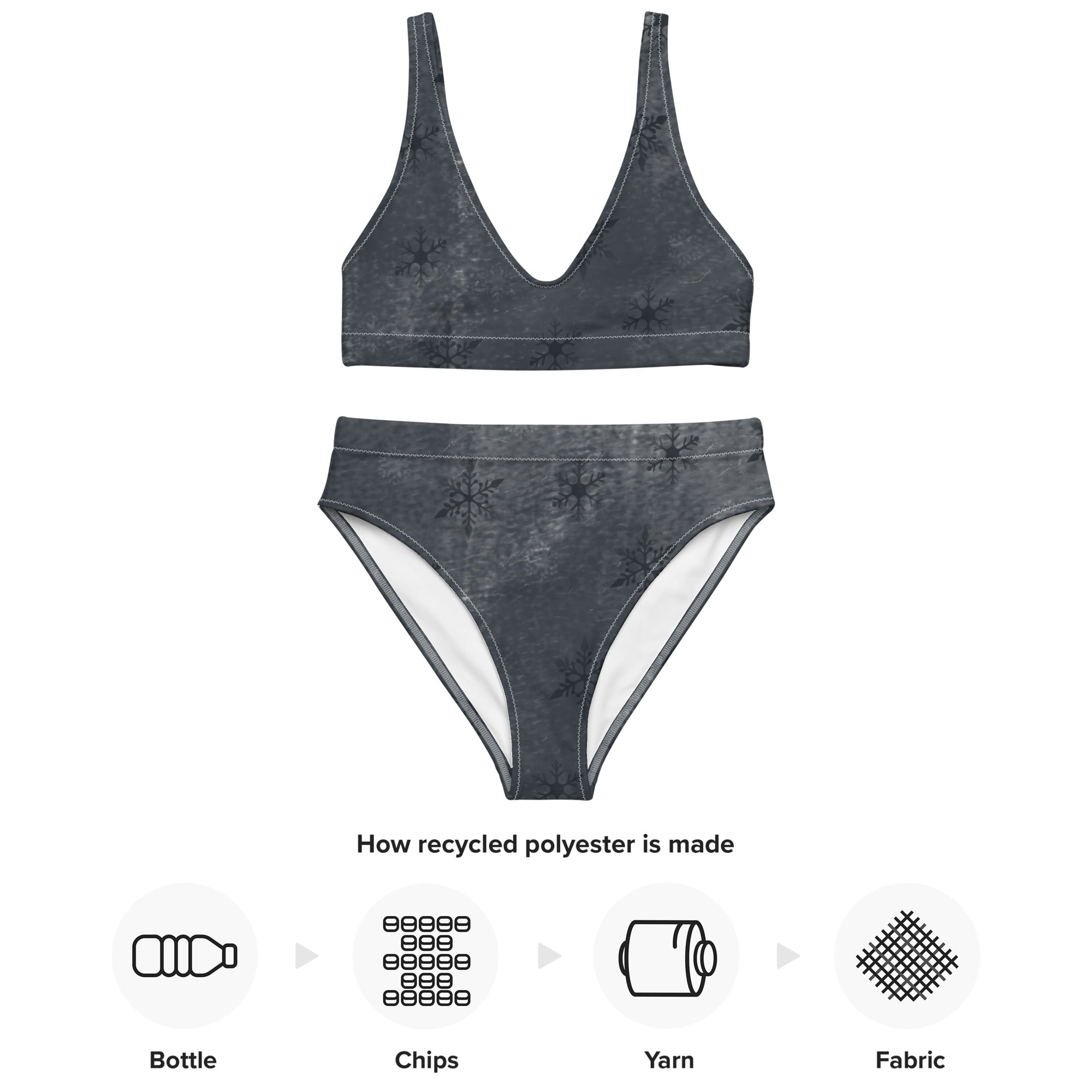 Anacotte Christmas Edition Recycled High-waisted Bikini Swimsuit