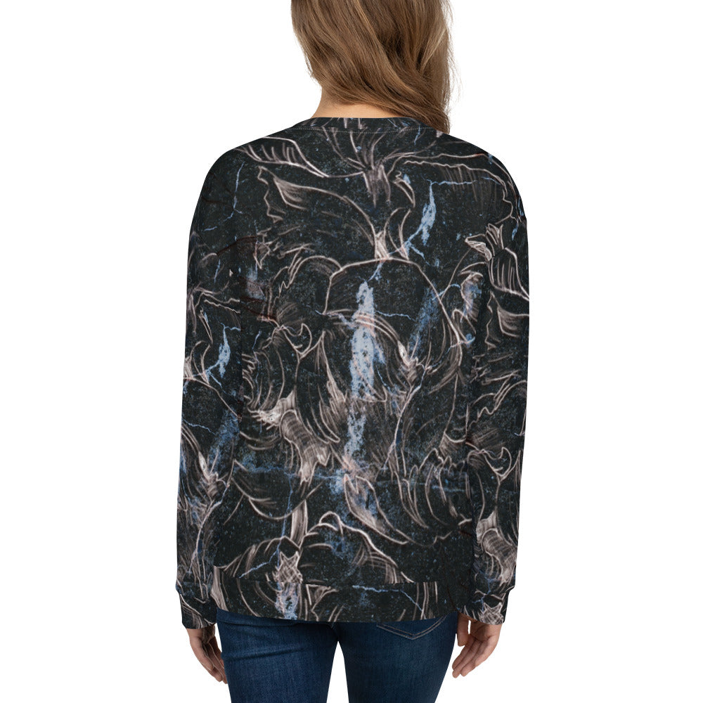 Anacotte Unisex Abstract Floral Full Printed Sweatshirt