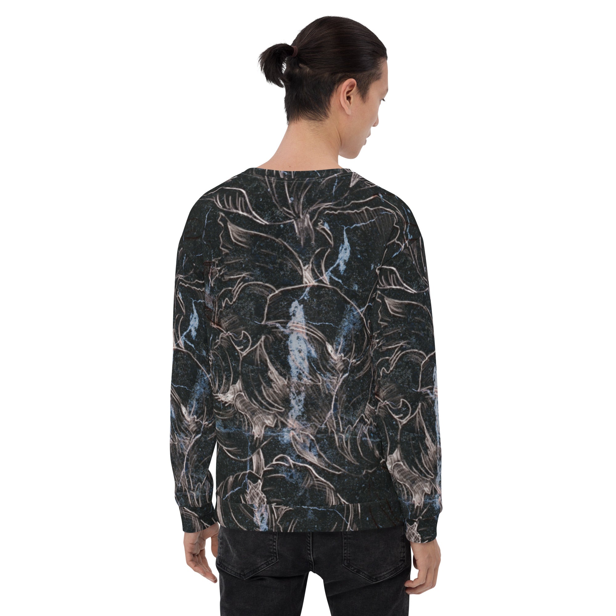 Anacotte Unisex Abstract Floral Full Printed Sweatshirt