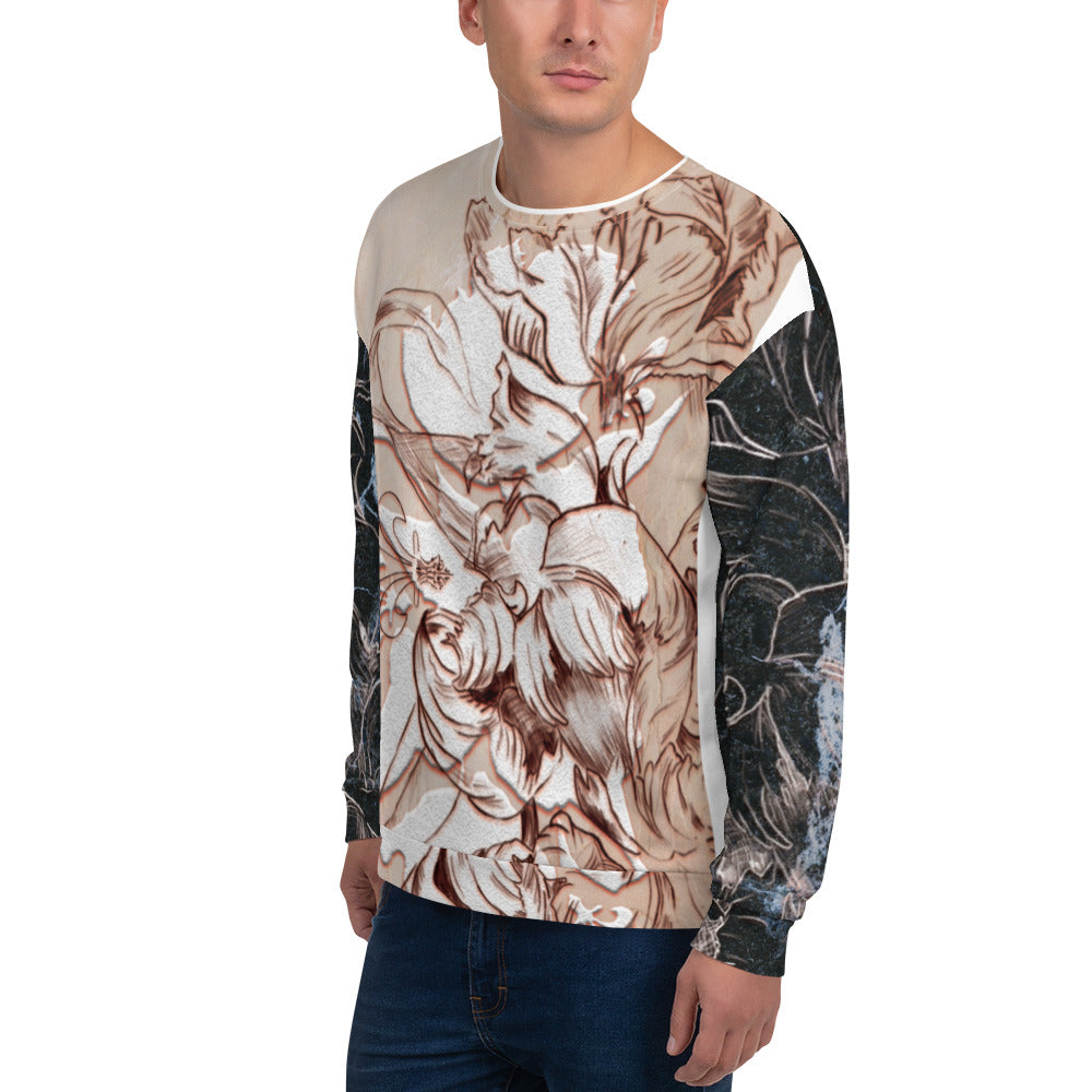 Anacotte Unisex Abstract Floral Full Printed Sweatshirt