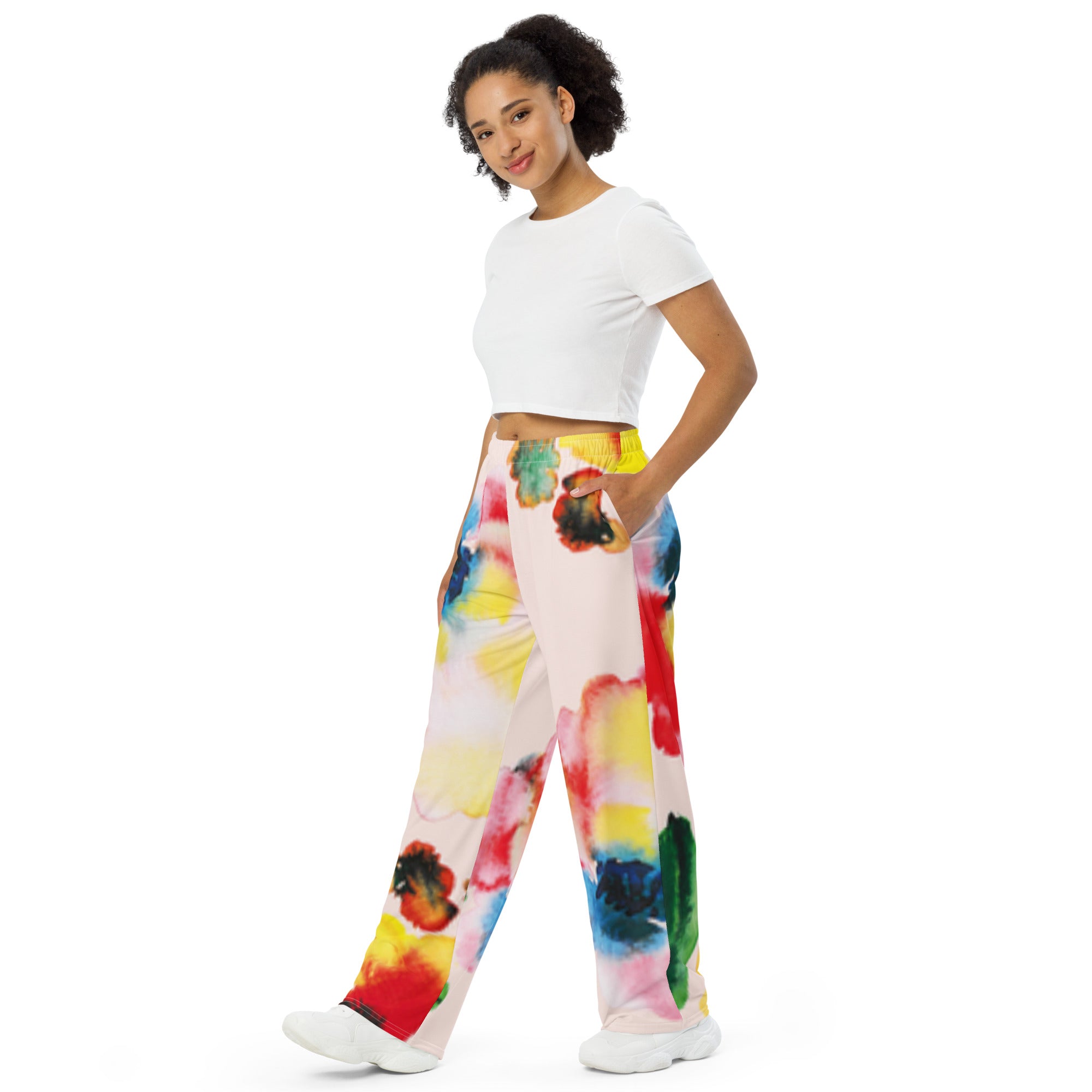 Anacotte All-over print unisex wide-leg pants