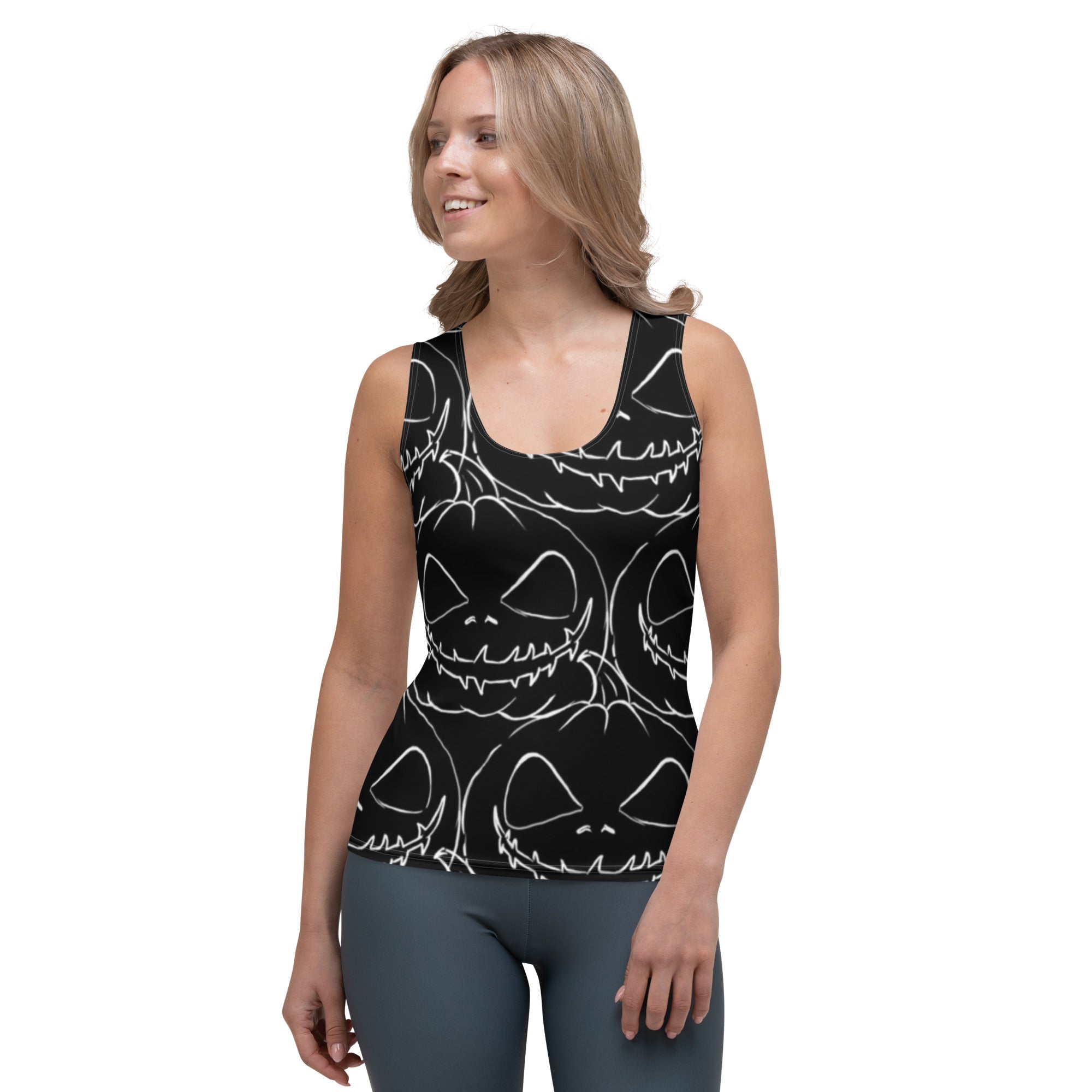 Halloween Edition Women Stretchy Tank for Workout, Gym, Yoga