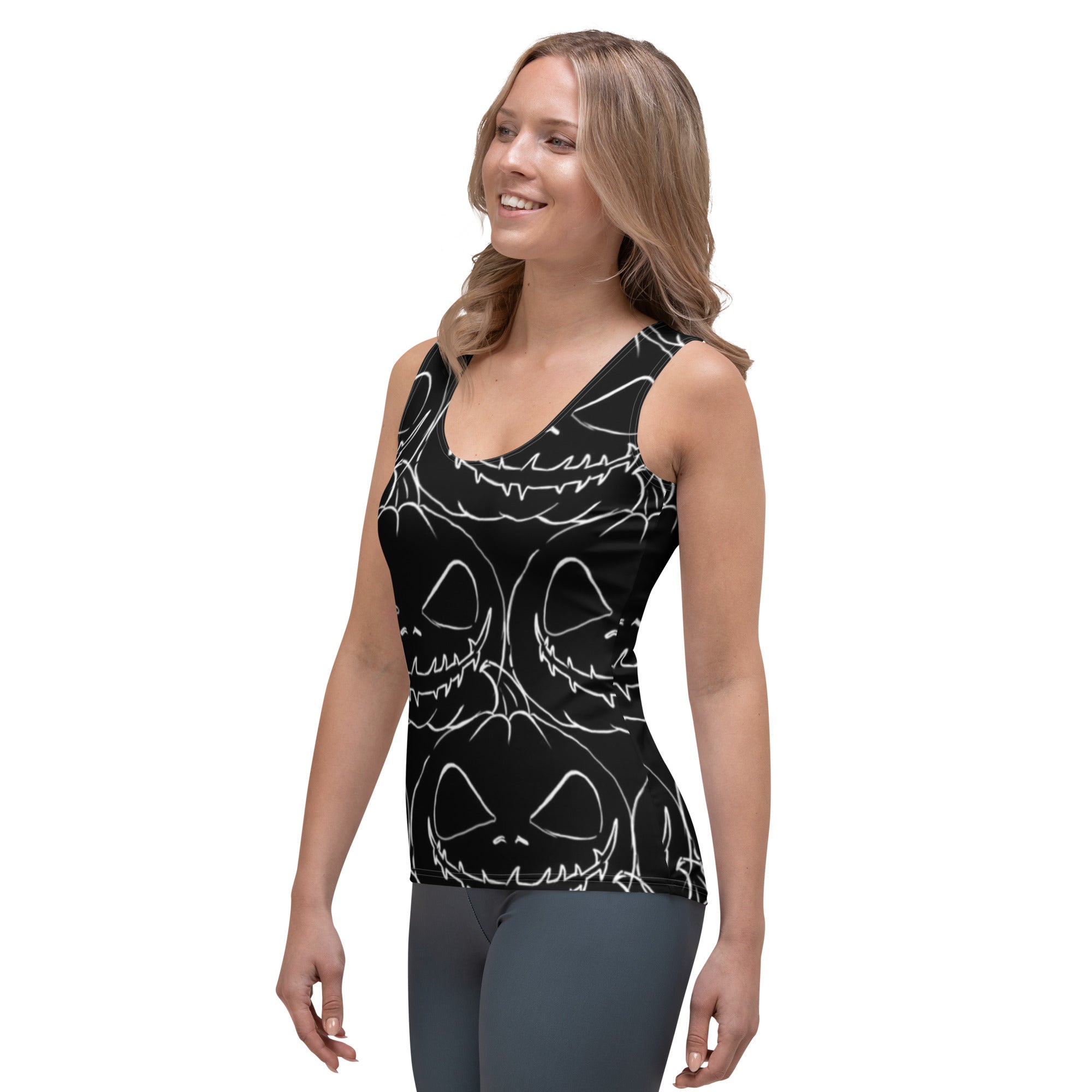 Halloween Edition Women Stretchy Tank for Workout, Gym, Yoga