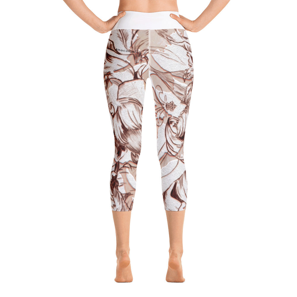 Anacotte Elated Floral Yoga Slim Flare Capri