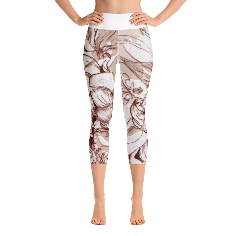 Anacotte Elated Floral Yoga Slim Flare Capri