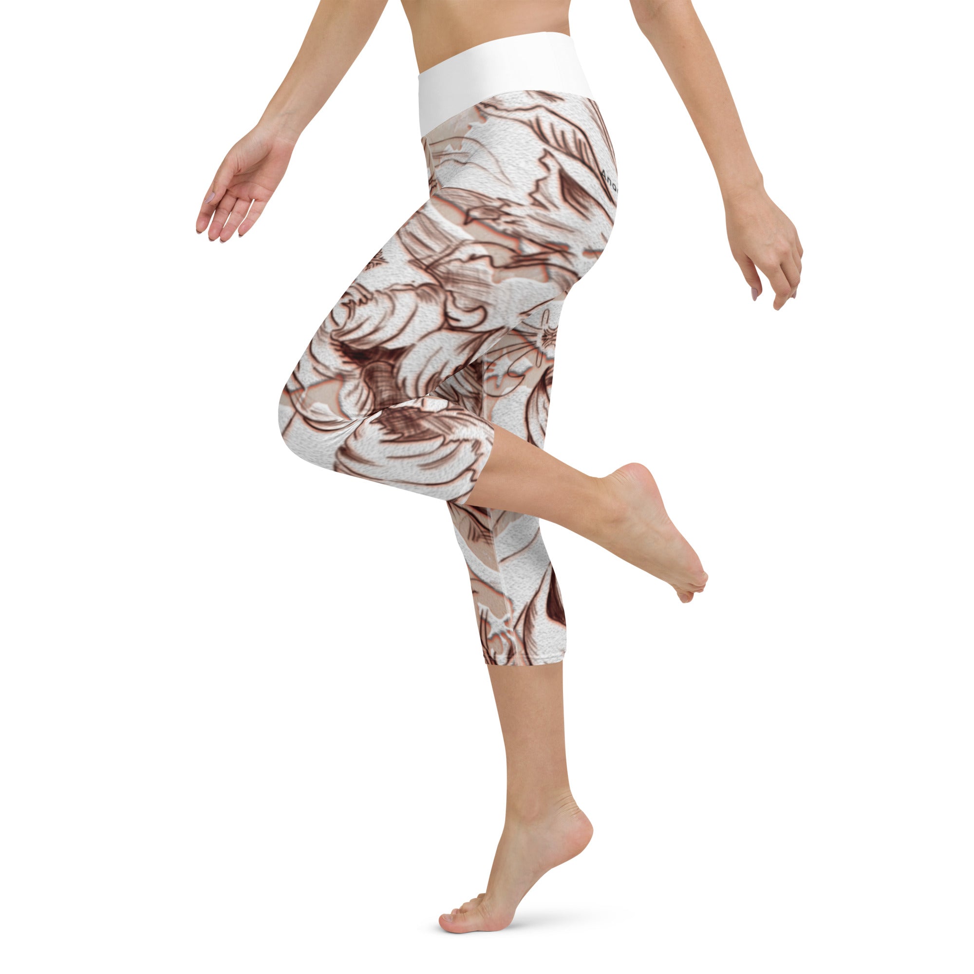 Anacotte Elated Floral Yoga Slim Flare Capri