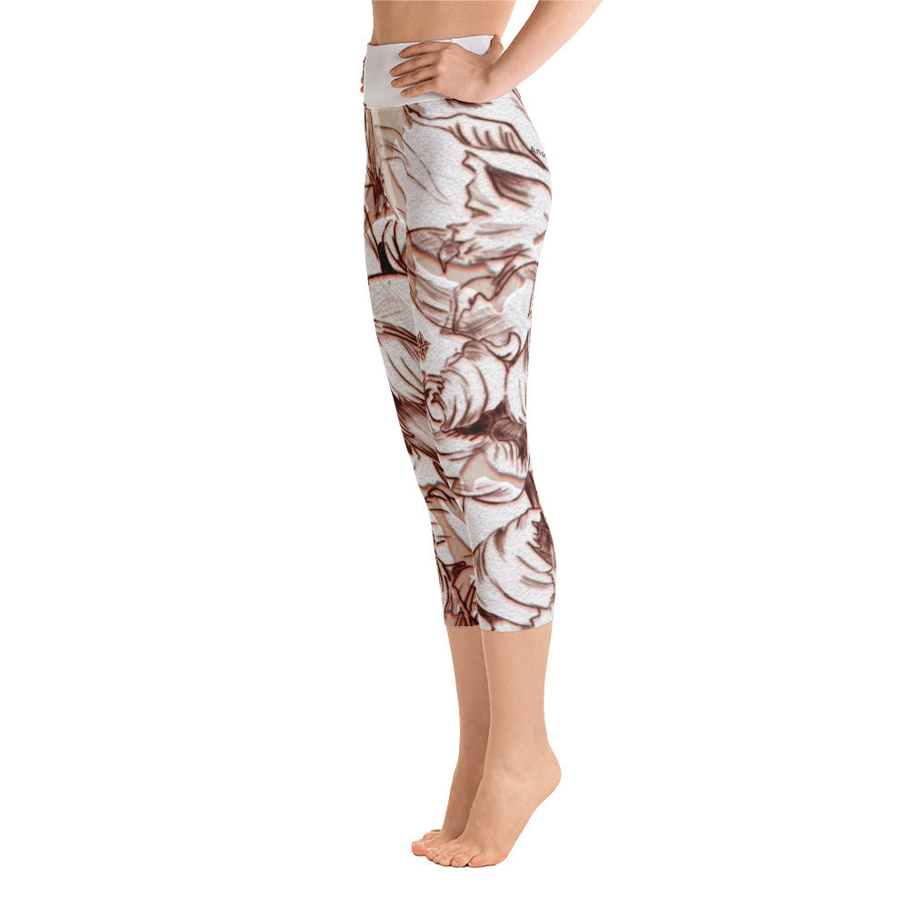 Anacotte Elated Floral Yoga Slim Flare Capri