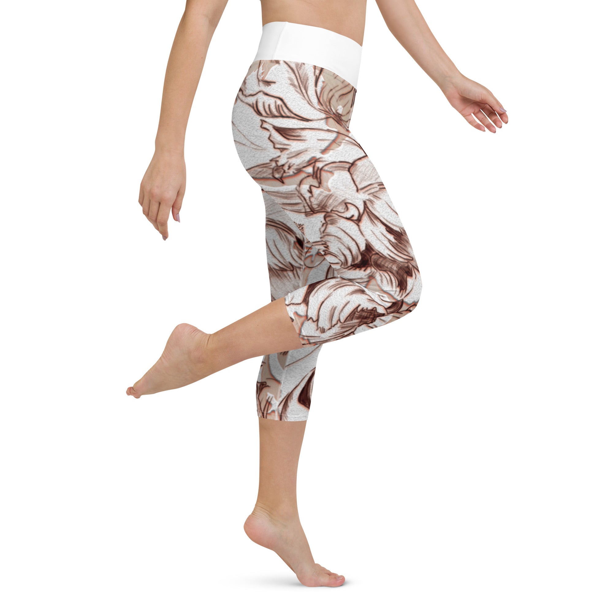 Anacotte Elated Floral Yoga Slim Flare Capri