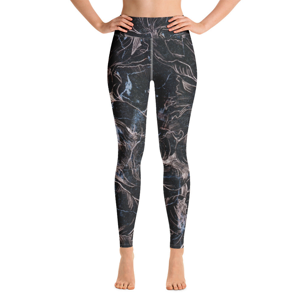 Anacotte's Floral High-Rise Tight Yoga Pants