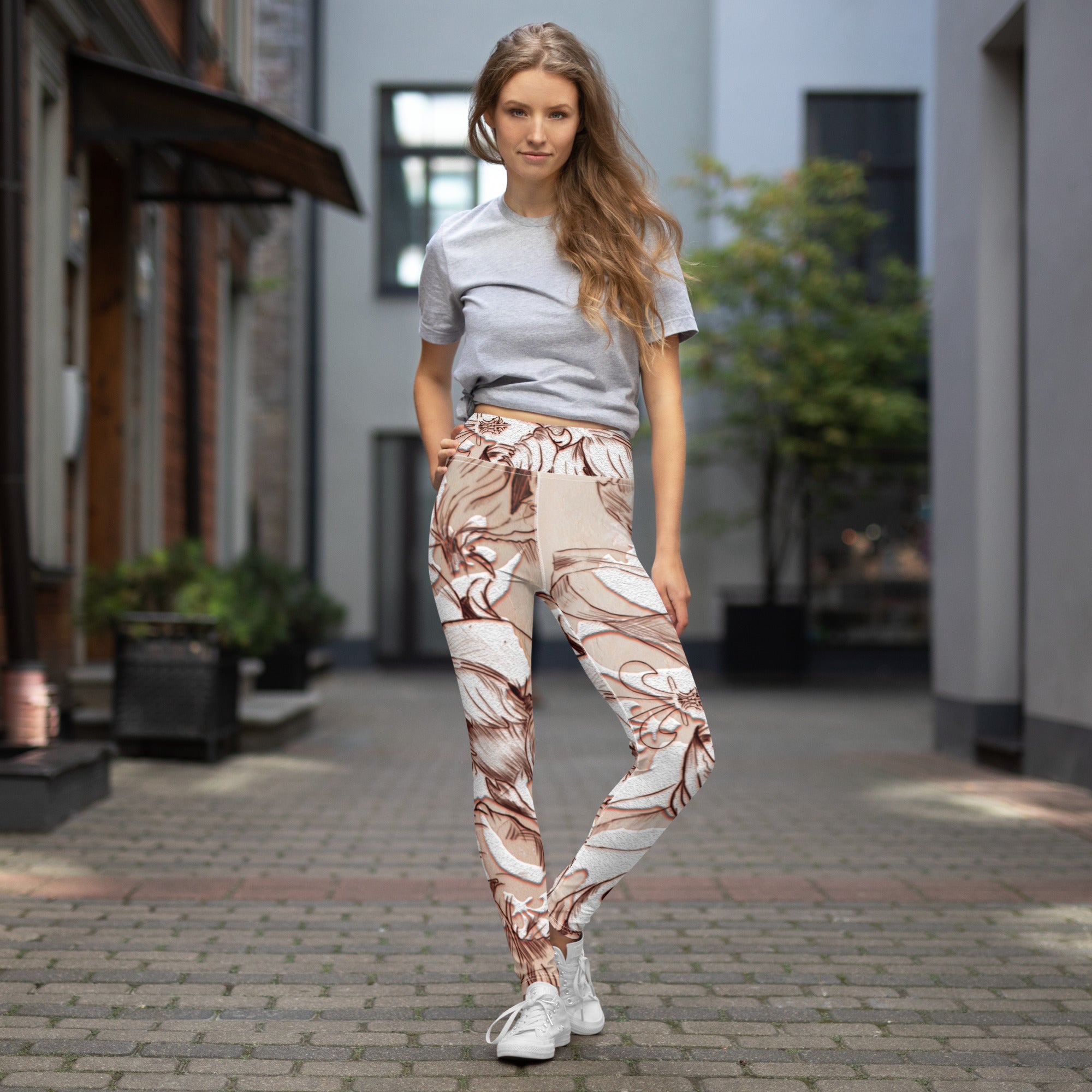 Anacotte Elated Floral High Waisted Light Yoga Pants