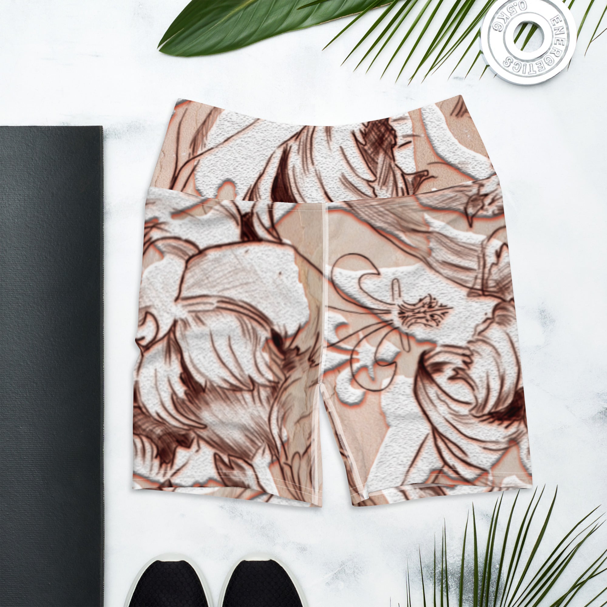 Anacotte Floral Yoga High Rise Shorts