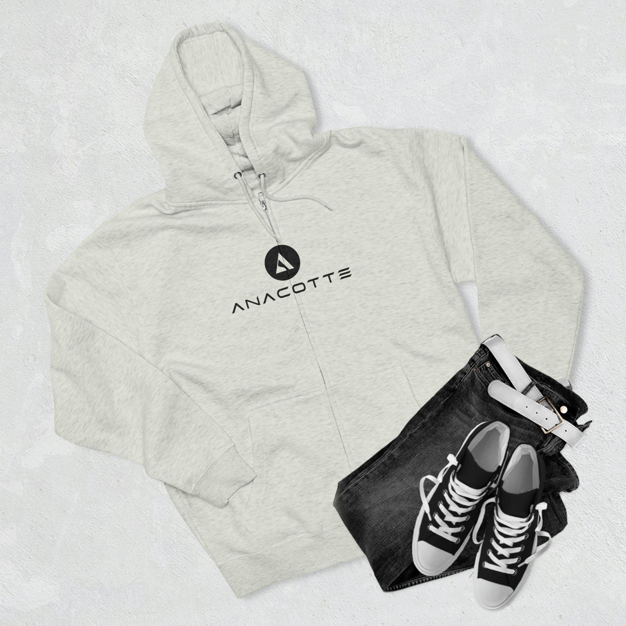 Anacotte Unisex Versatile Zip-Up Hoodie with shoe