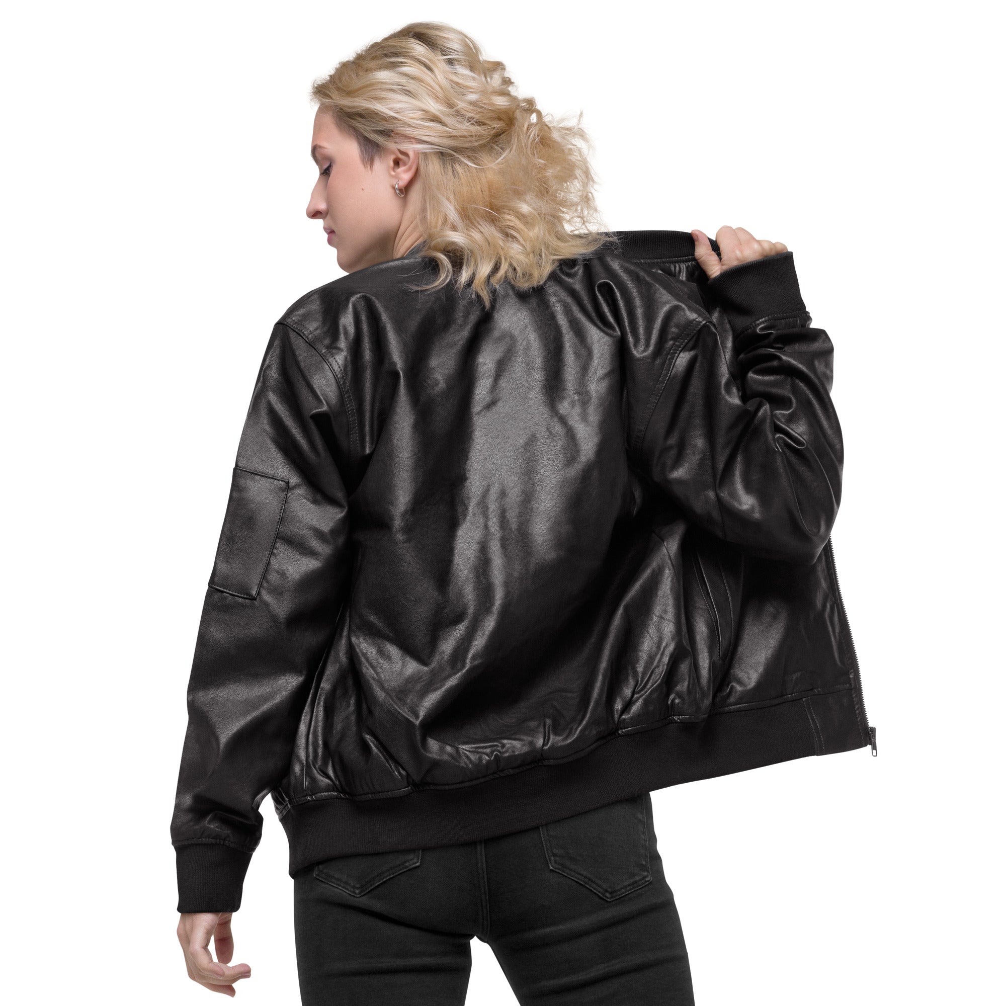 Anacotte Naughty Angel Leather Bomber Jacket