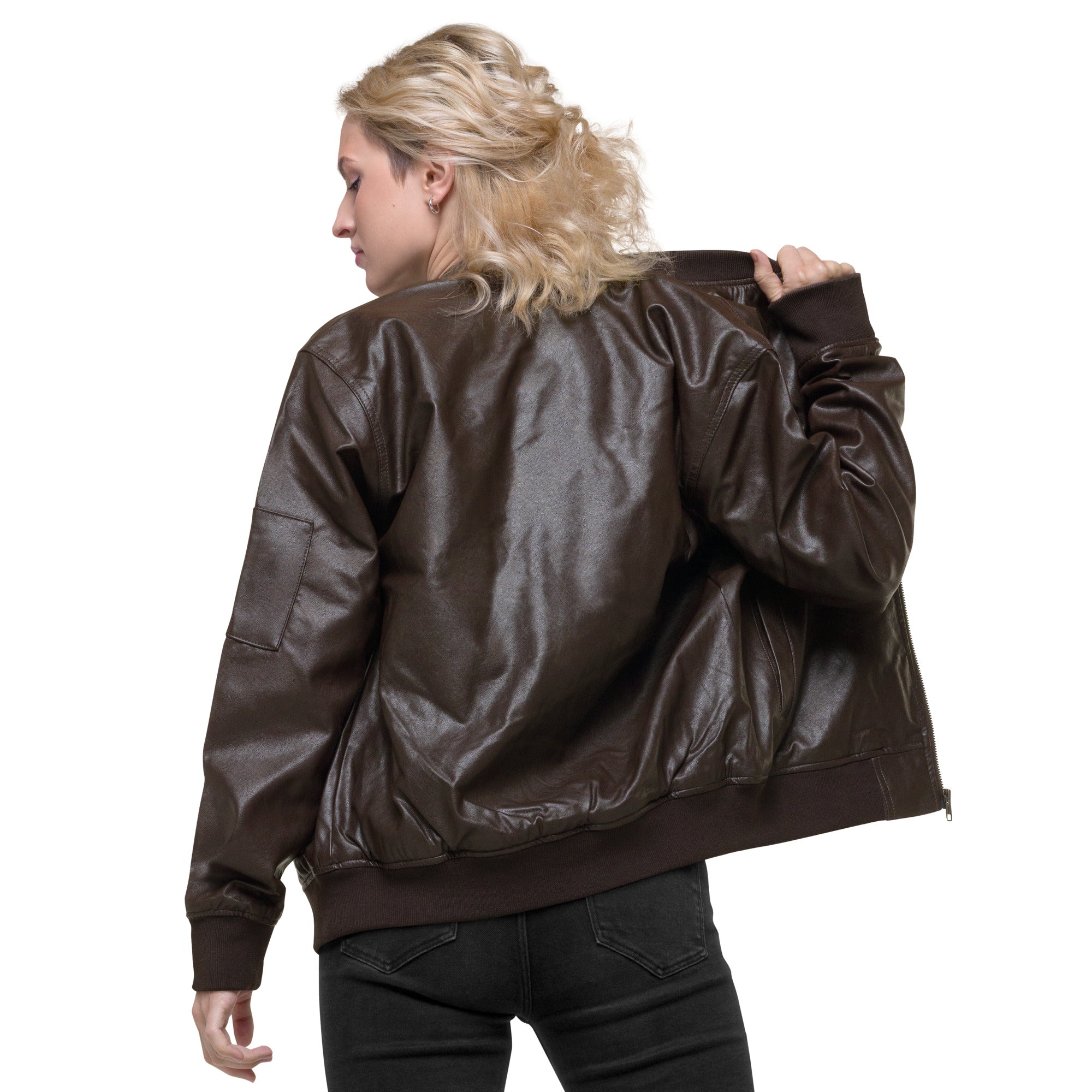 Anacotte Naughty Angel Leather Bomber Jacket