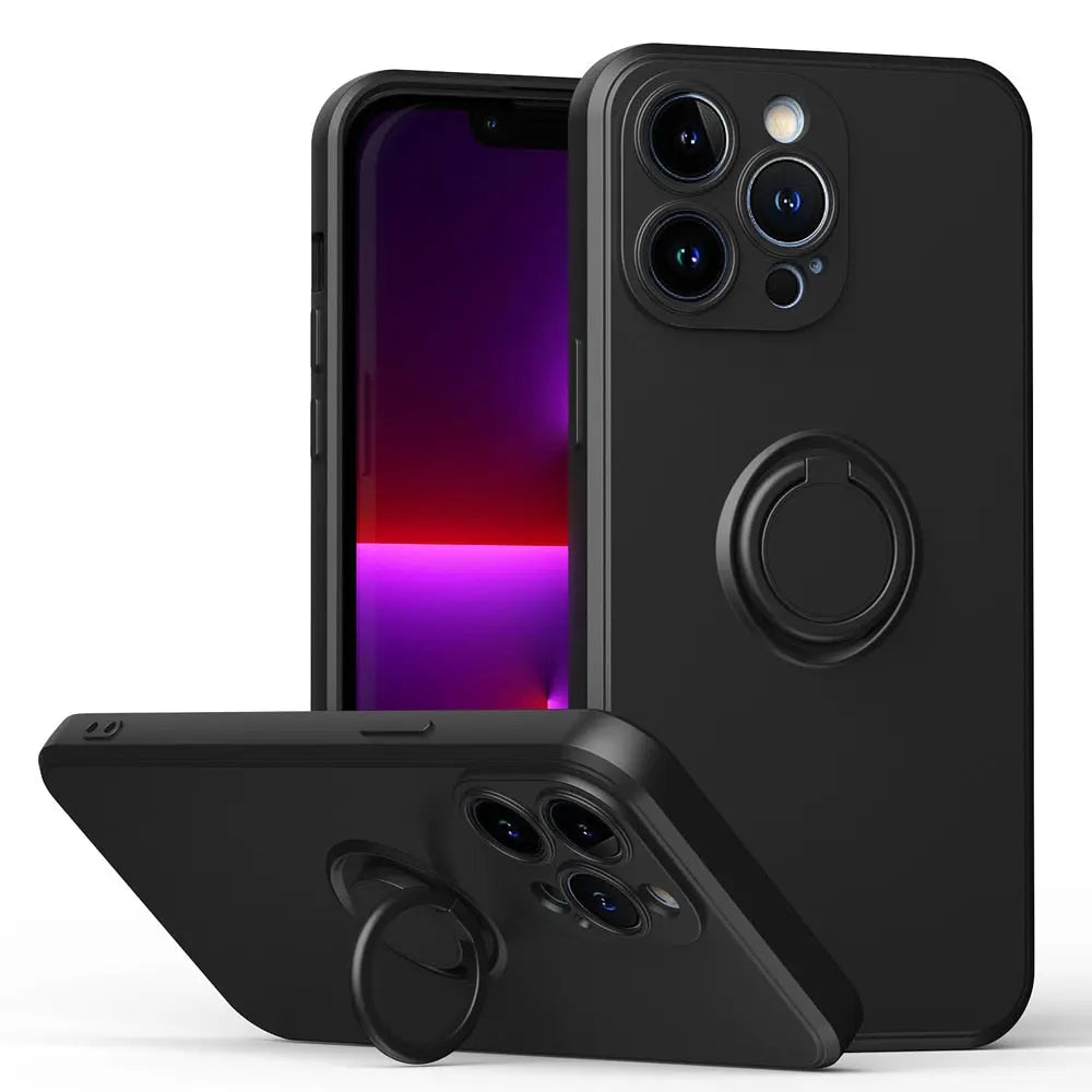 iPhone 14 Anacotte Shockproof TPU Bumper Ring Stand Case Fundas Coque Protective Shell iPhone case Anacotte