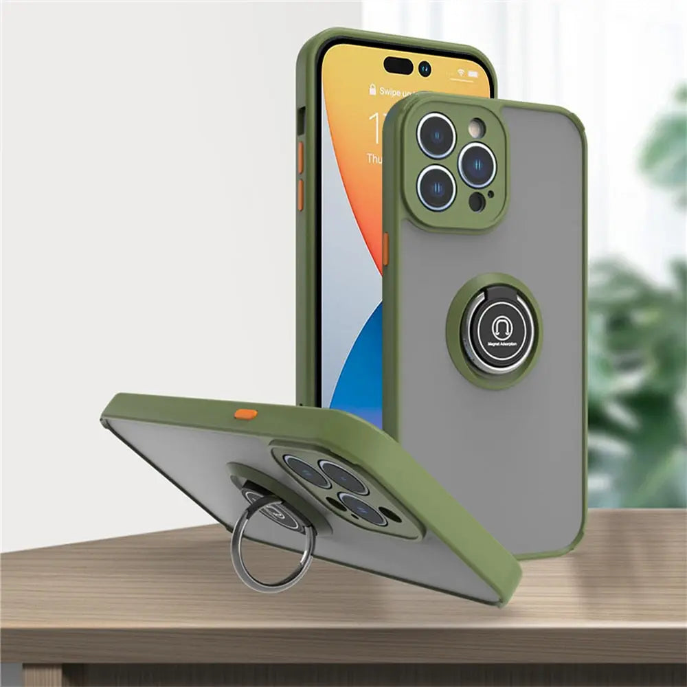 iPhone 14 Anacotte Camera Protection Car Magnetic Ring Holder Shell Coque iPhone case Anacotte