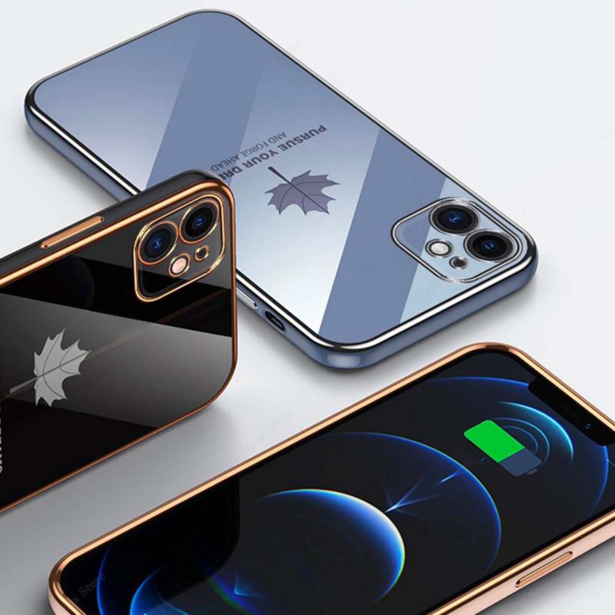 iPhone 14 Anacotte Maple leaves Plating iPhone case Anacotte