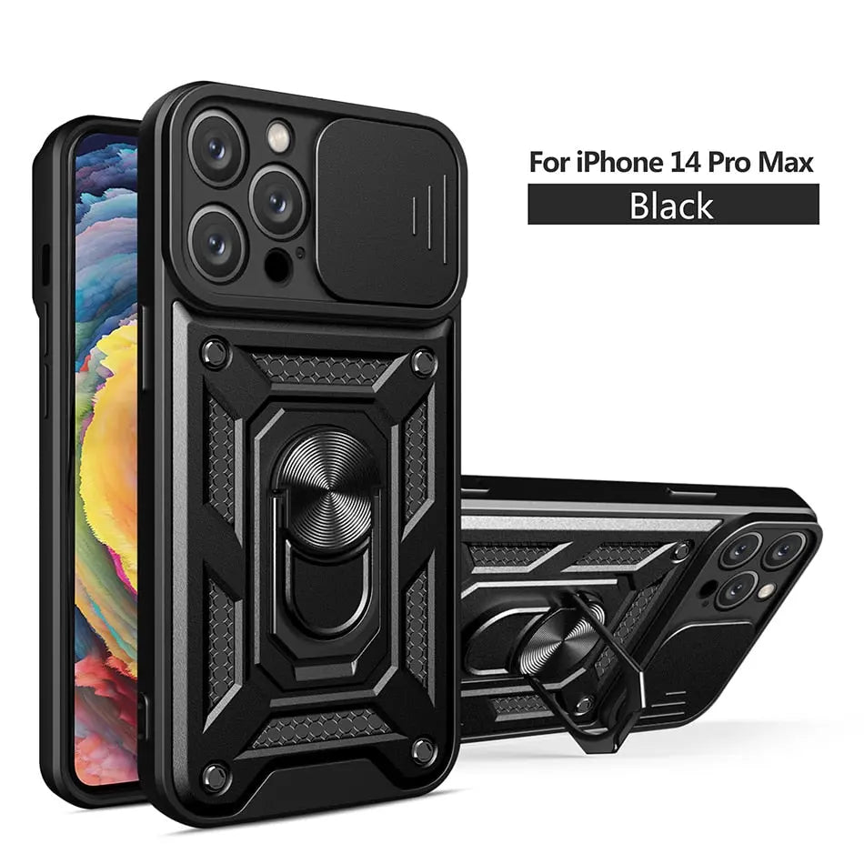 iPhone 14 Anacotte Stand Holder Magnetic Car Ring Shockproof Armor iPhone case Anacotte