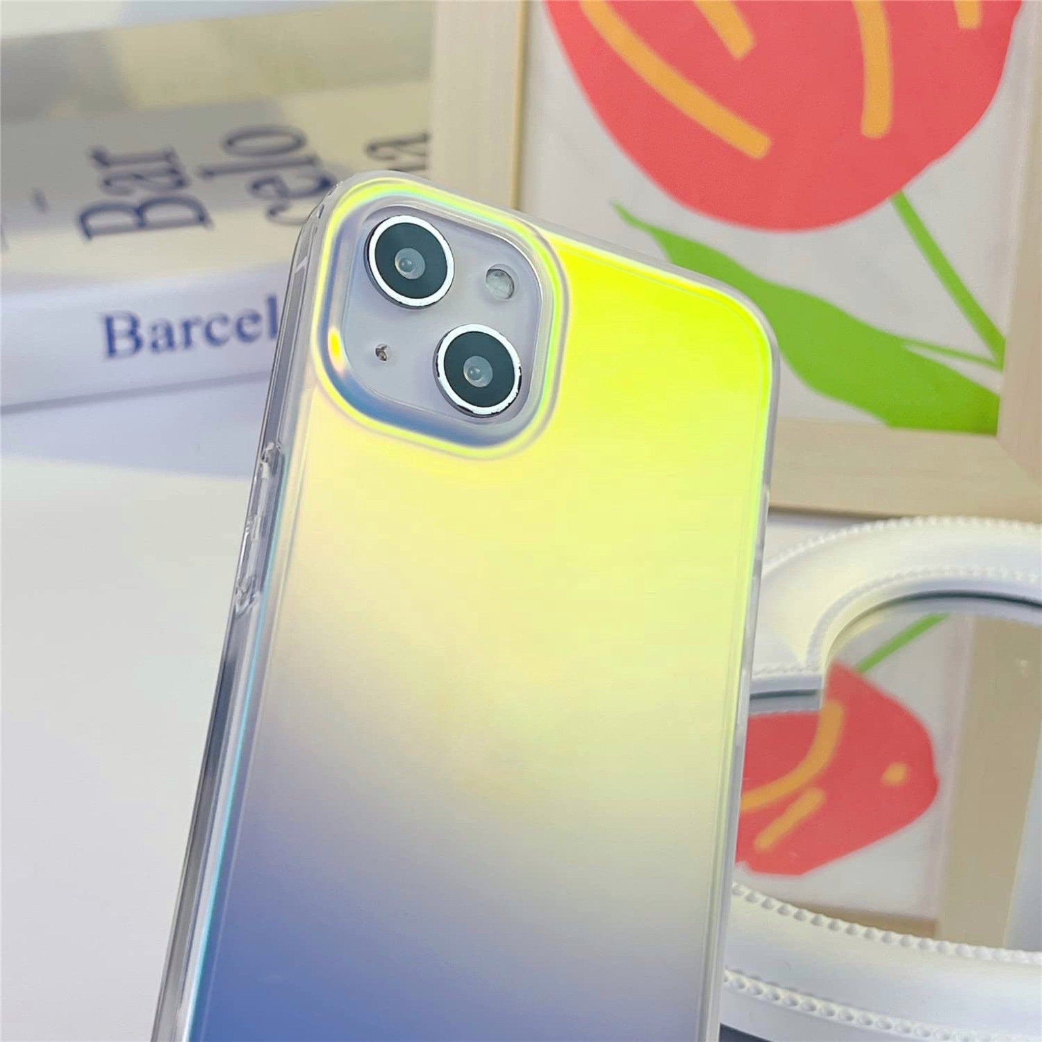 iPhone 14,13,12 Anacotte I-MGAE-IN-AR Compatible Clear Frosted Laser Glitter Bling iPhone case Anacotte