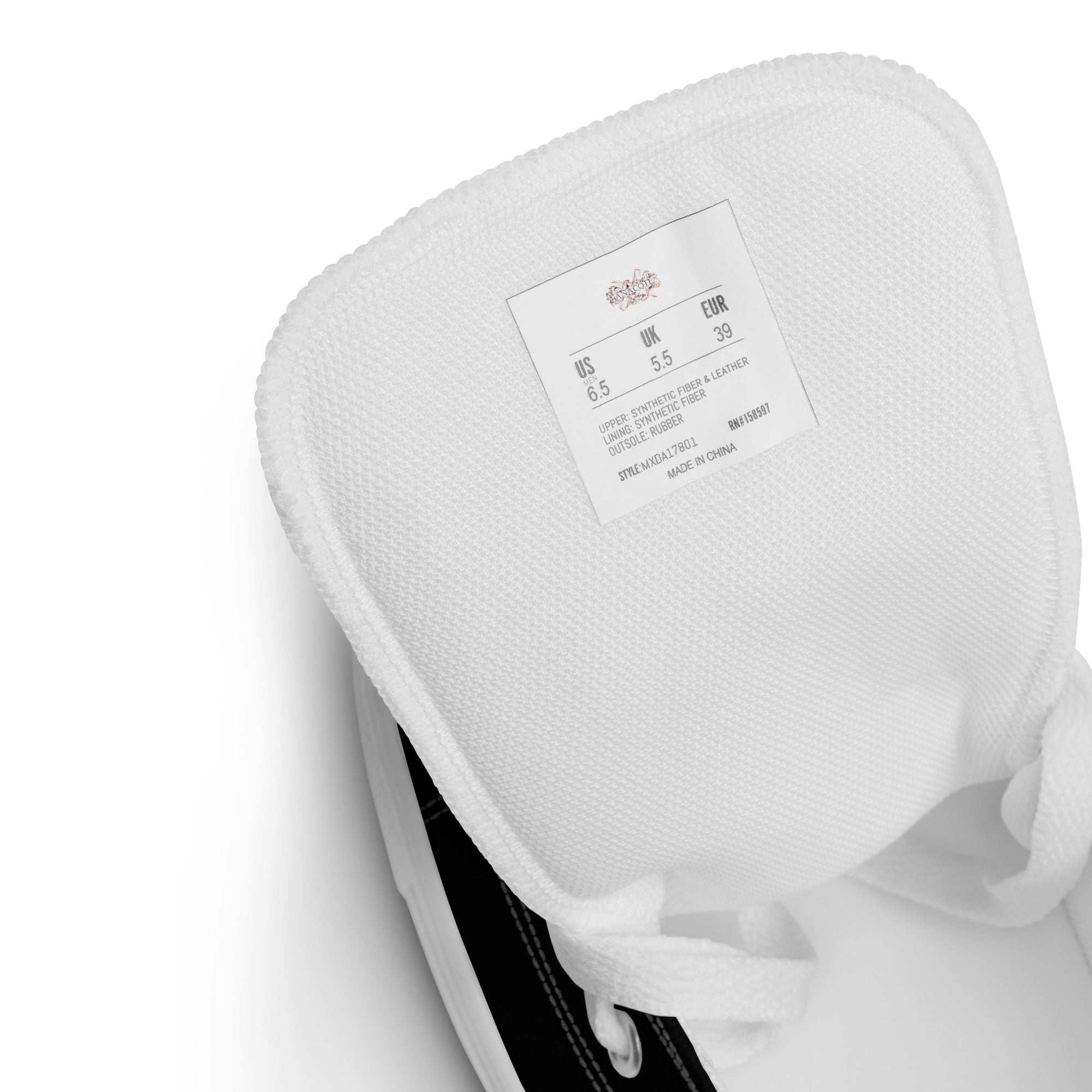 Anacotte Men’s high top canvas shoes black