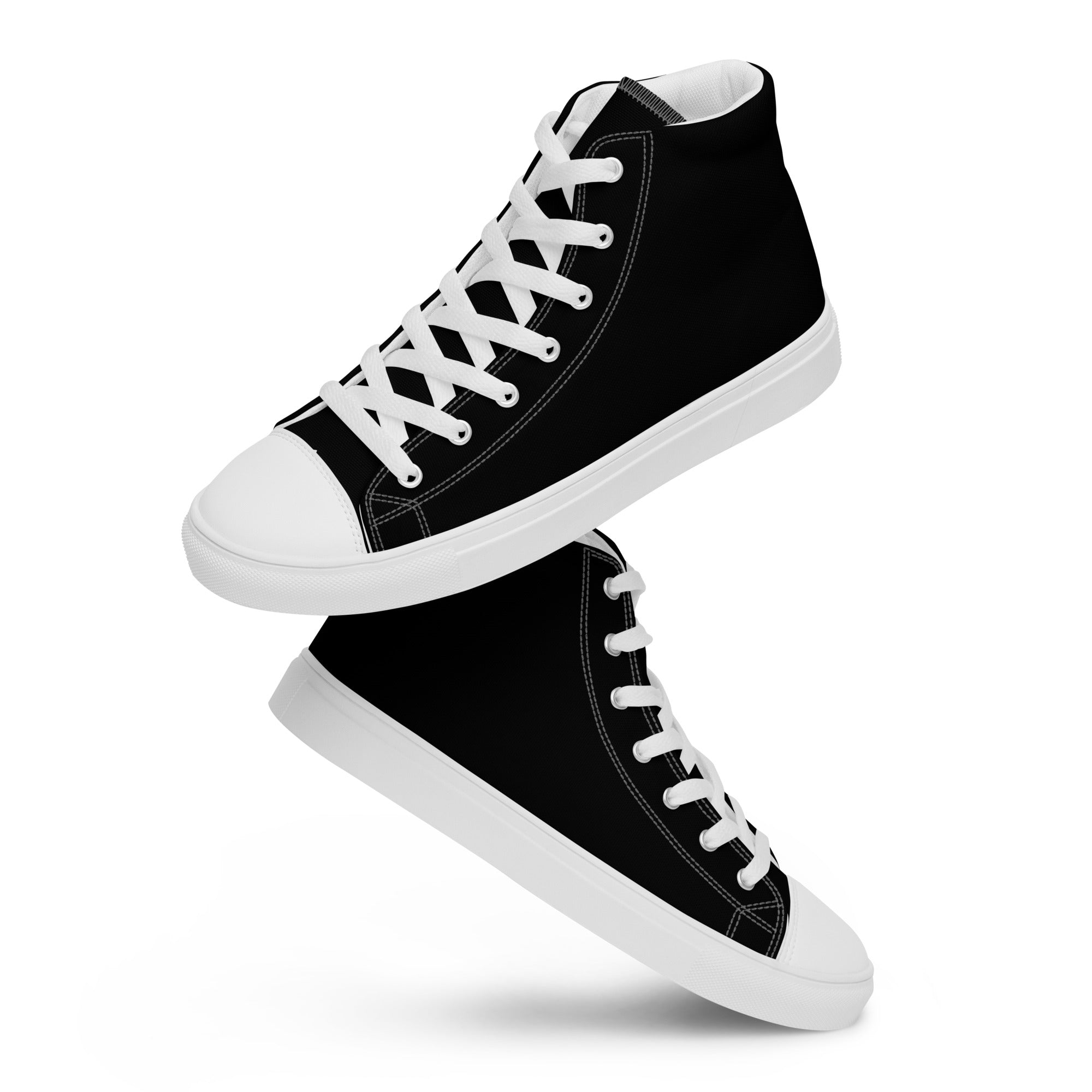 Anacotte Men’s high top canvas shoes black