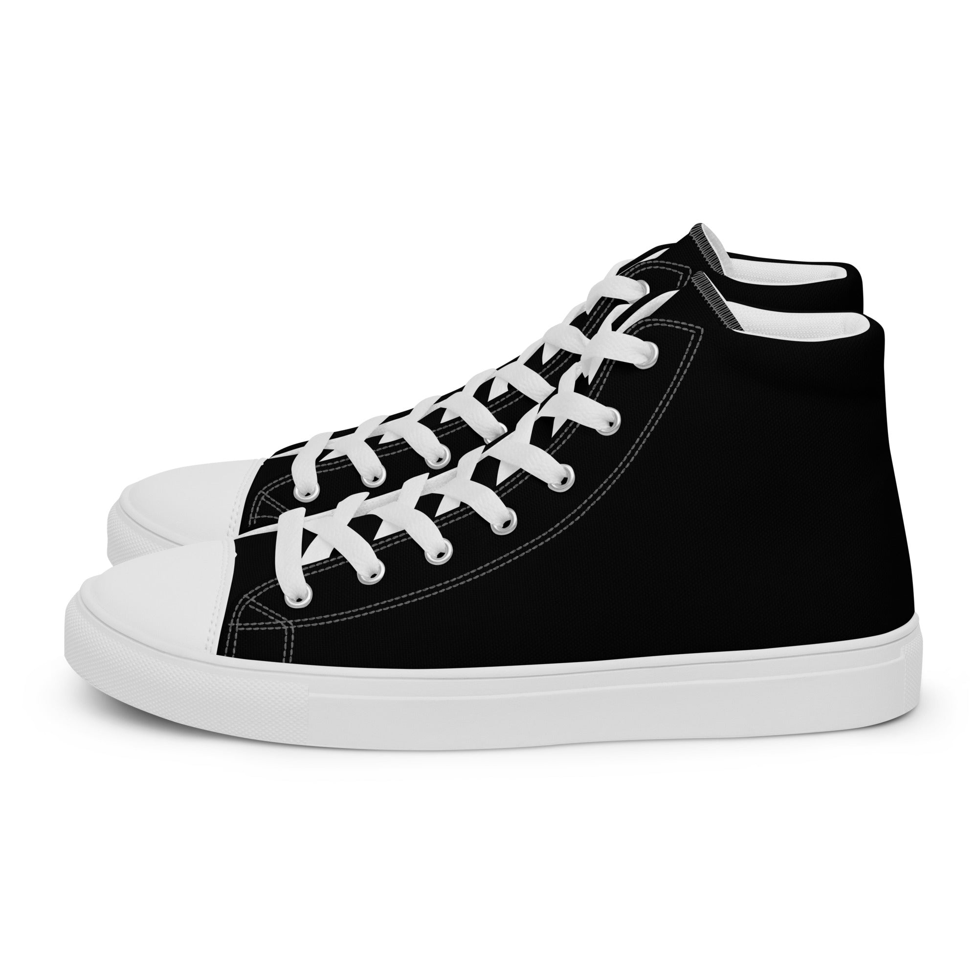 Anacotte Men’s high top canvas shoes black