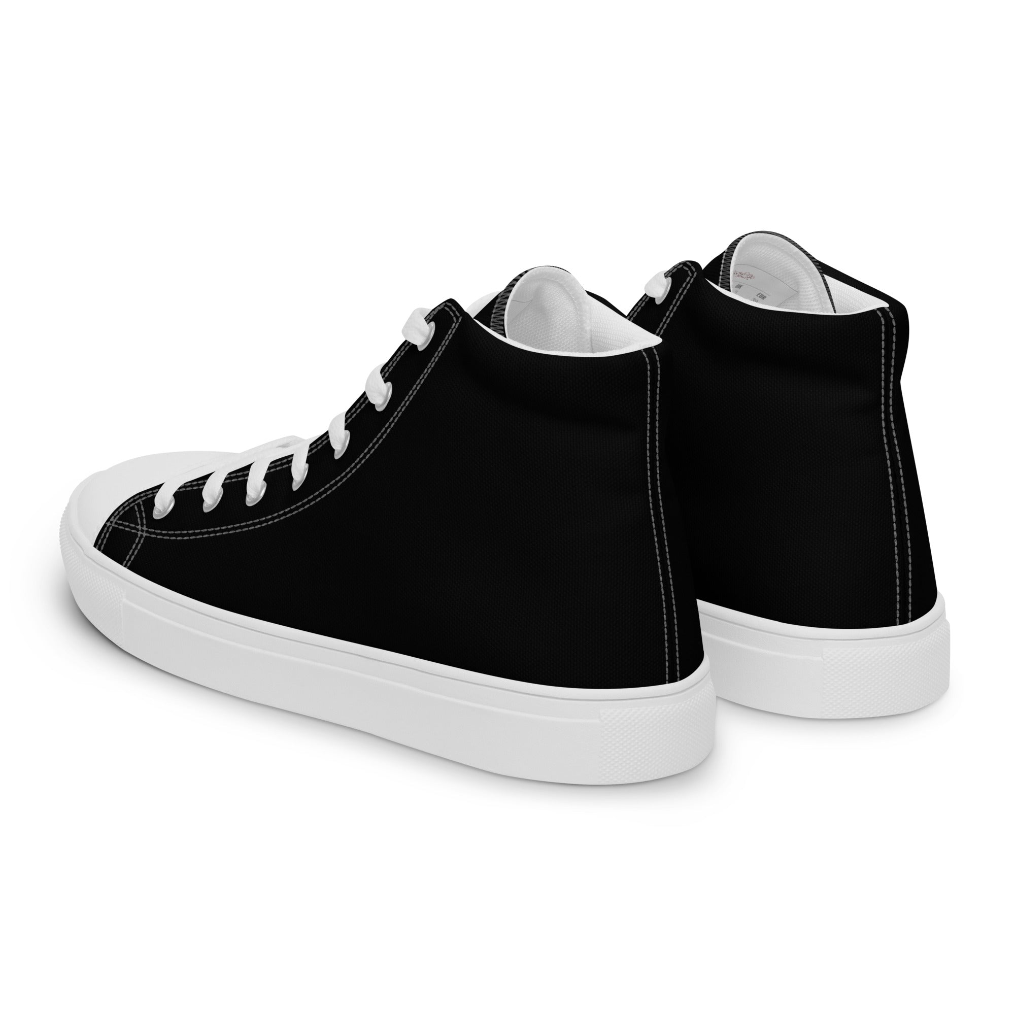 Anacotte Men’s high top canvas shoes black