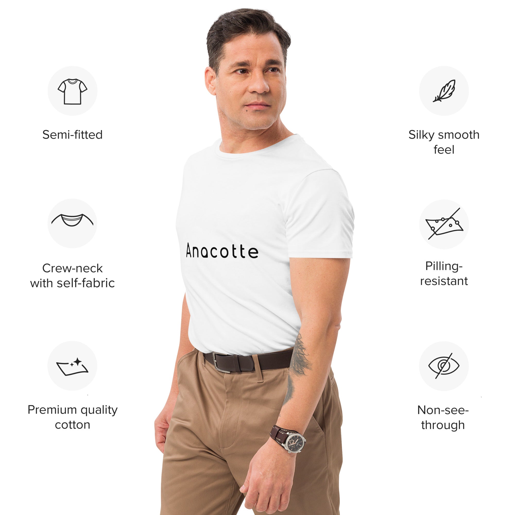 Anacotte Men's Premium Cotton T-Shirt - Ultimate Comfort and Style