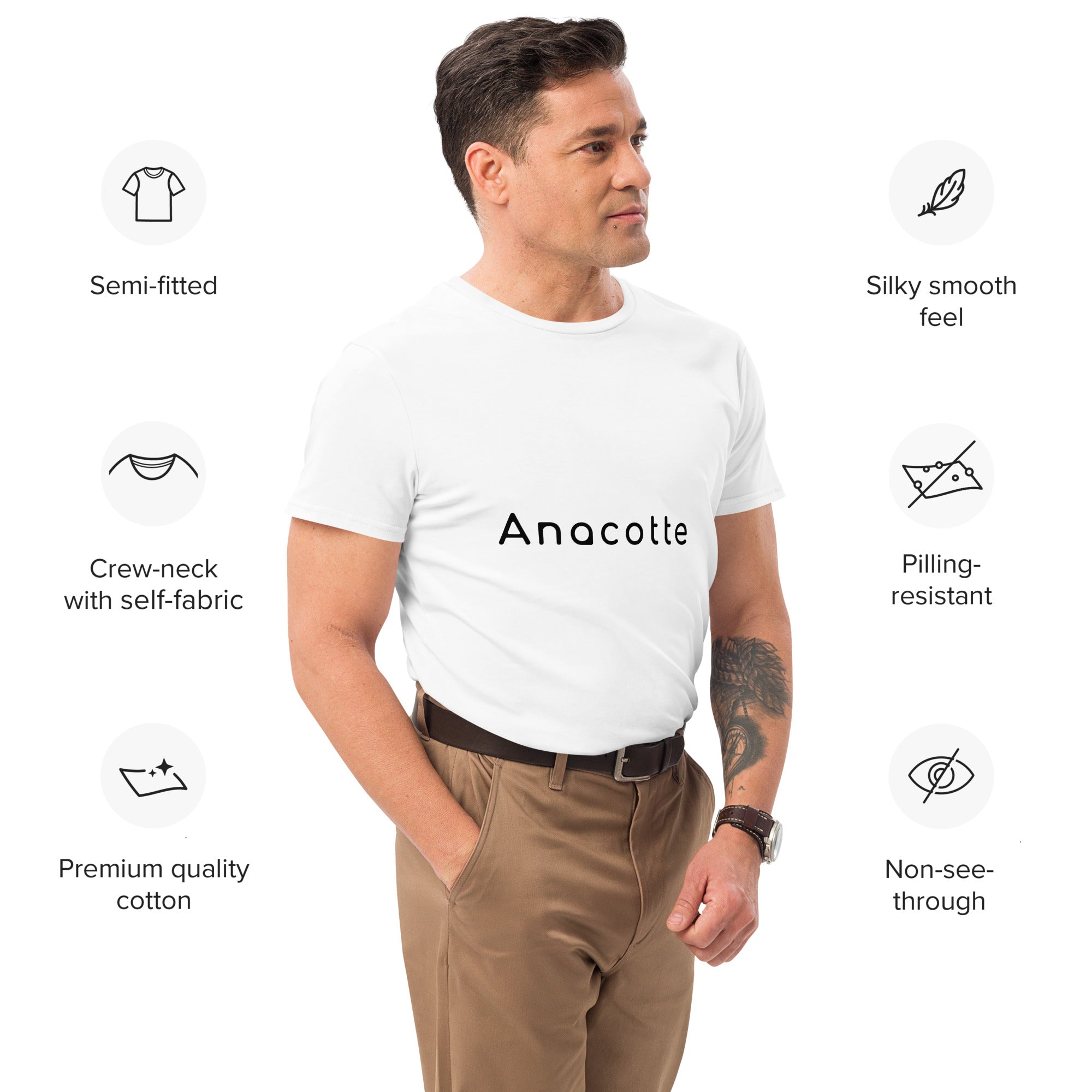 Anacotte Men's Premium Cotton T-Shirt - Ultimate Comfort and Style