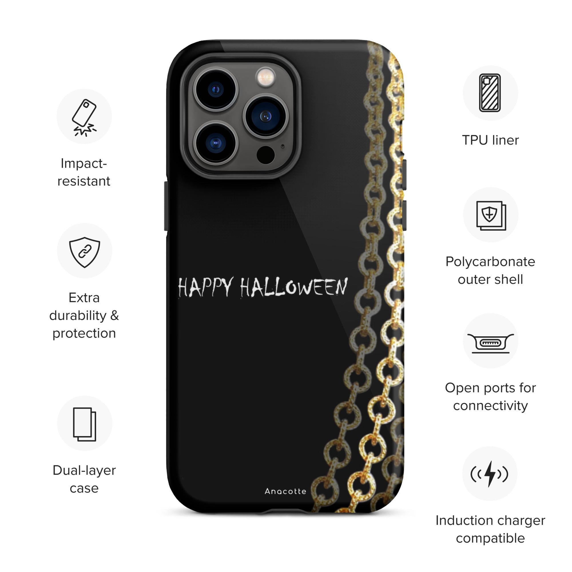 Anacotte Halloween for iPhone 14, 13, 12, 11 Case