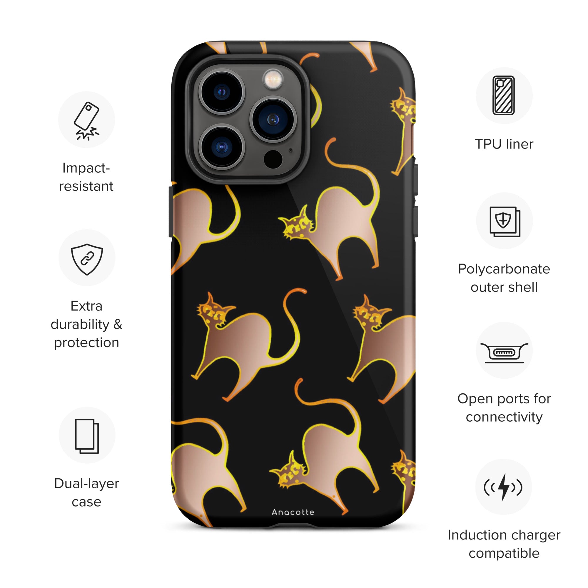 Anacotte Halloween for iPhone 14, 13, 12, 11 Case