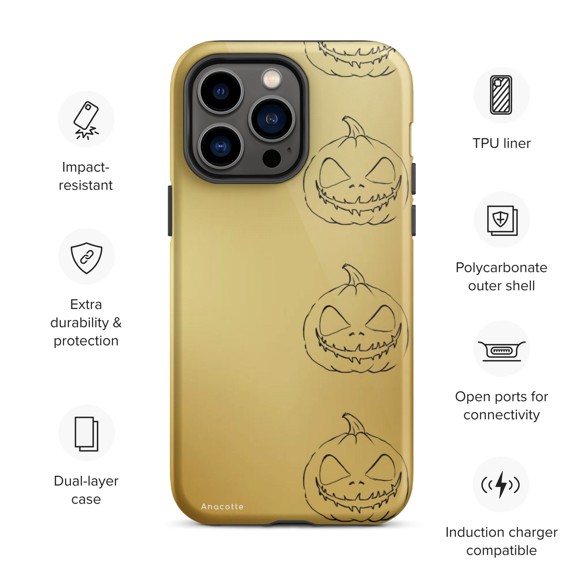 Anacotte Halloween for iPhone 14, 13, 12, 11 Case