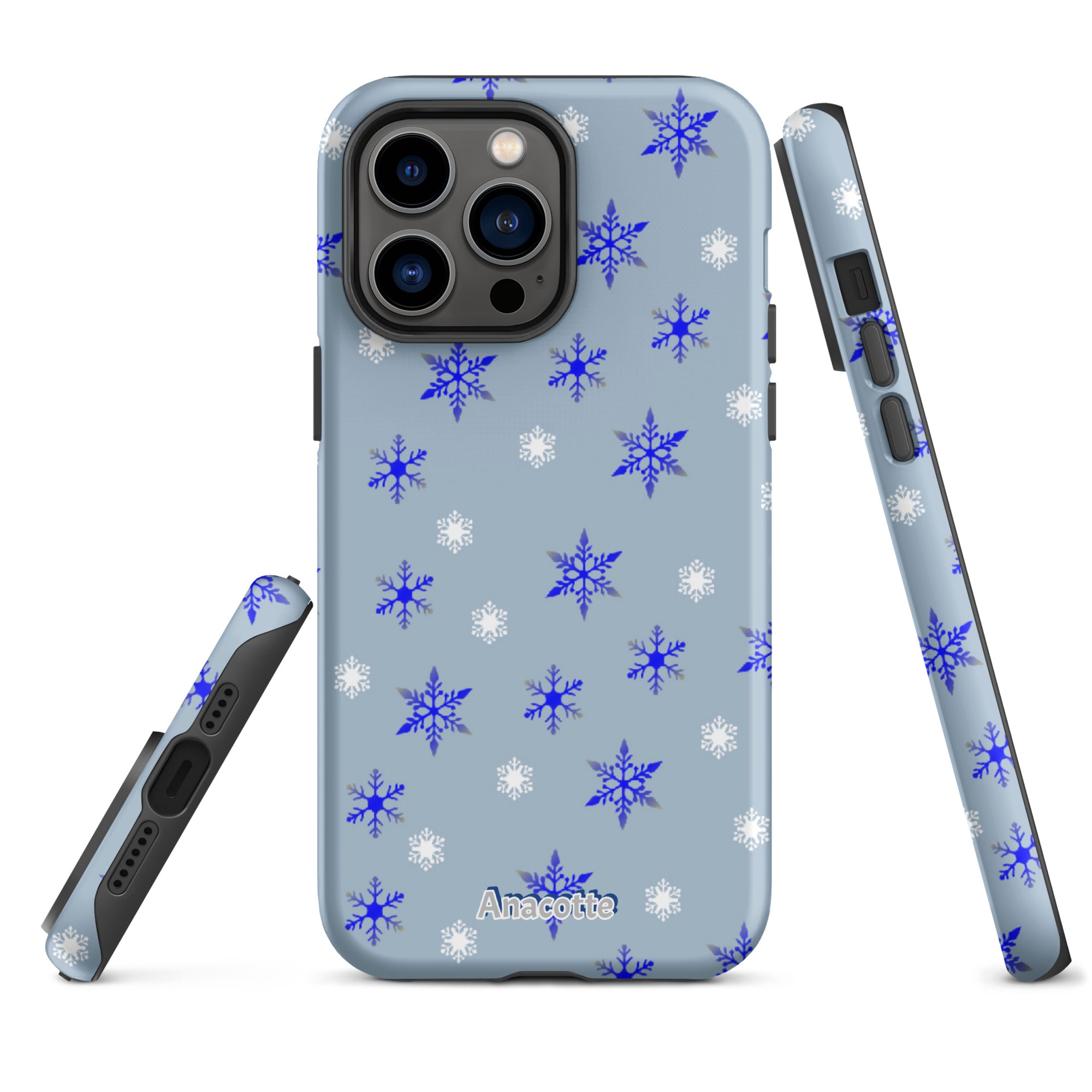 iPhone 14, 13, 12, 11 Christmas Theme iPhone Cases Blue Anacotte