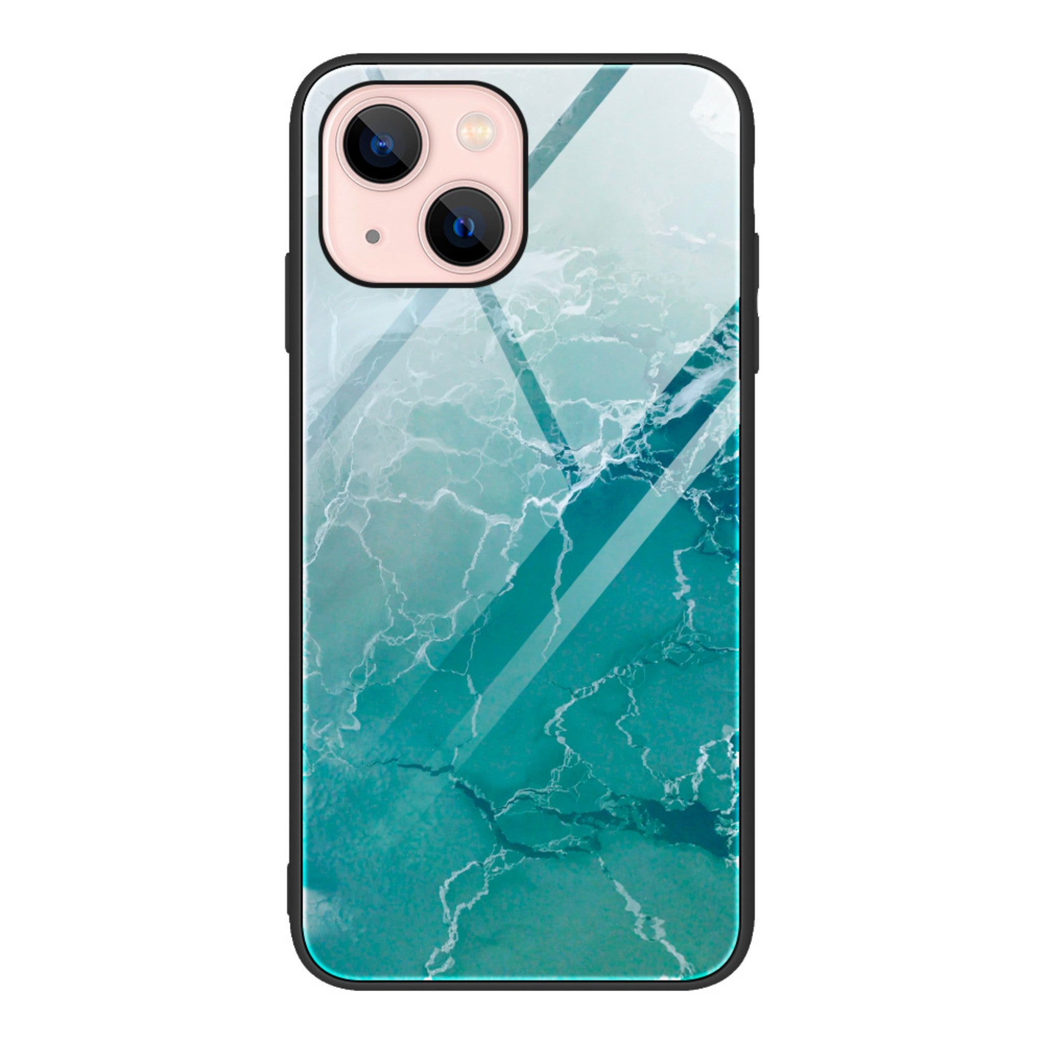 tpu tempered glass phone case for iPhone13 marble glass case Anacotte