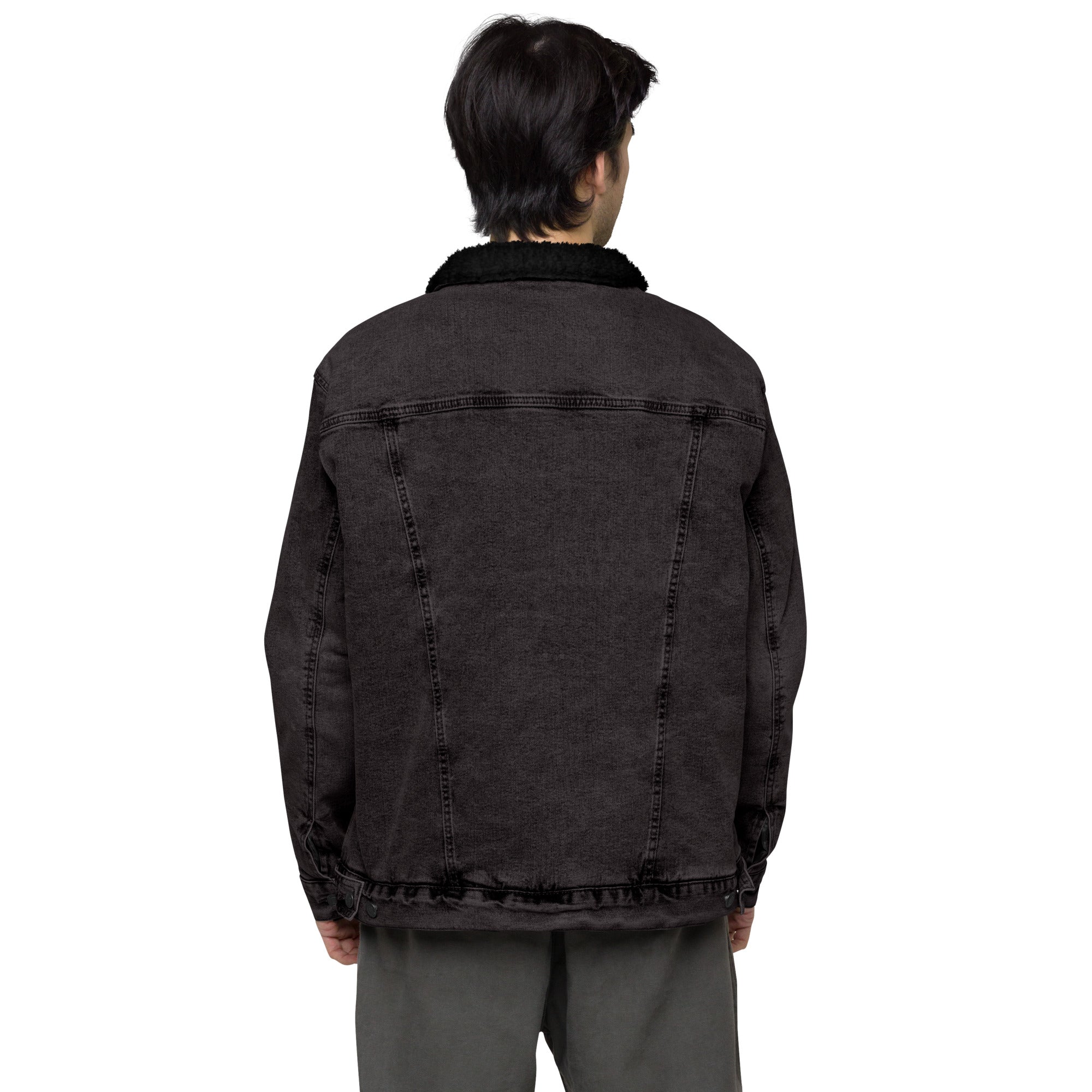 Anacotte Men's Sherpa Denim Shirt Trucker Jacket