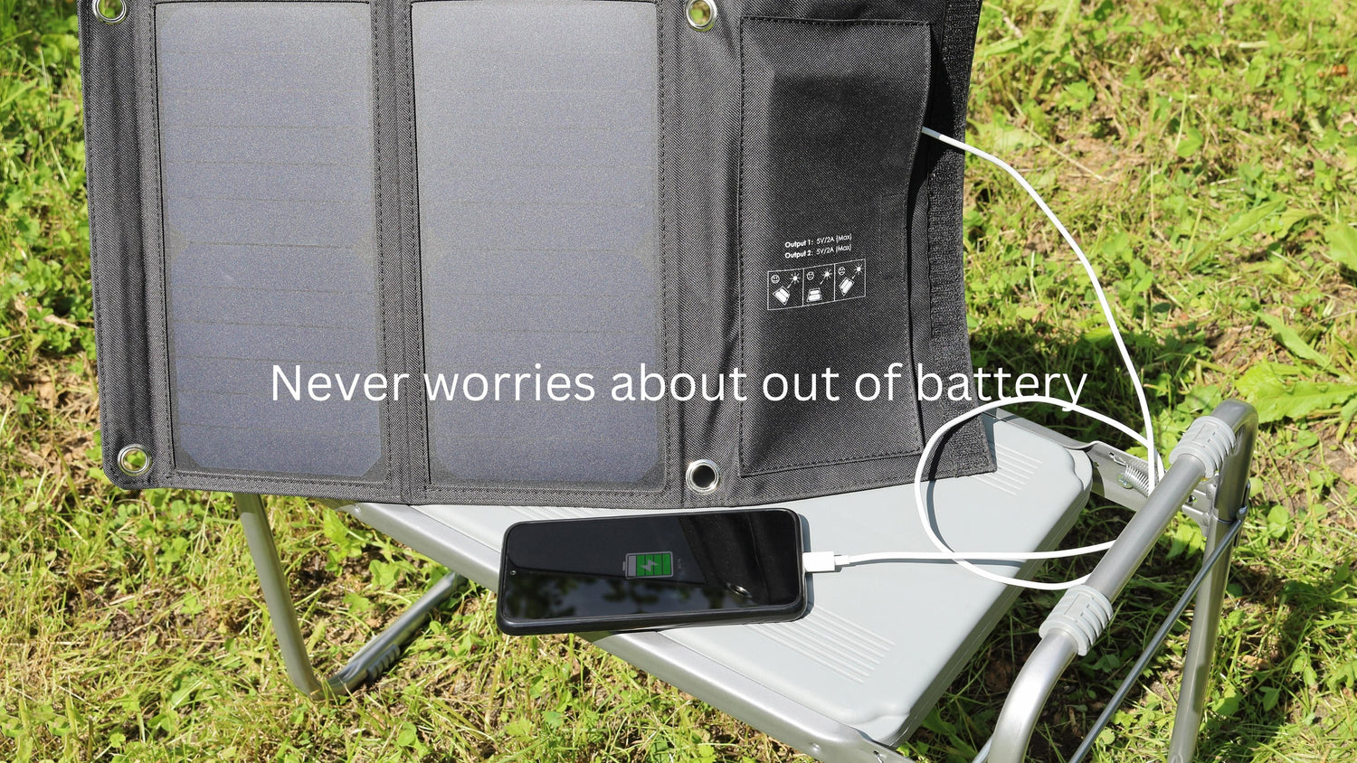 solar charger- keep your phone charged